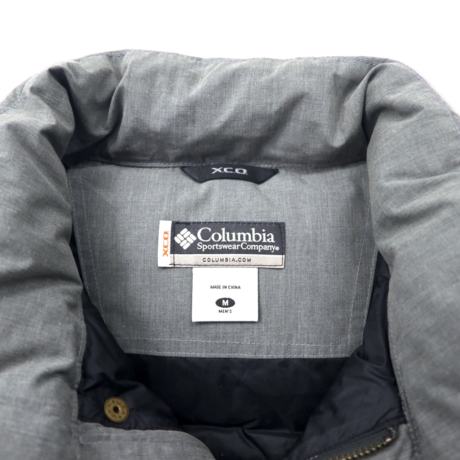 Columbia Gilet Deep Canyon Piumino M Grigio Poliestere Cotone Heather Ridge Cross Idrorepellente Durevole Trattamento Teflon PM1053