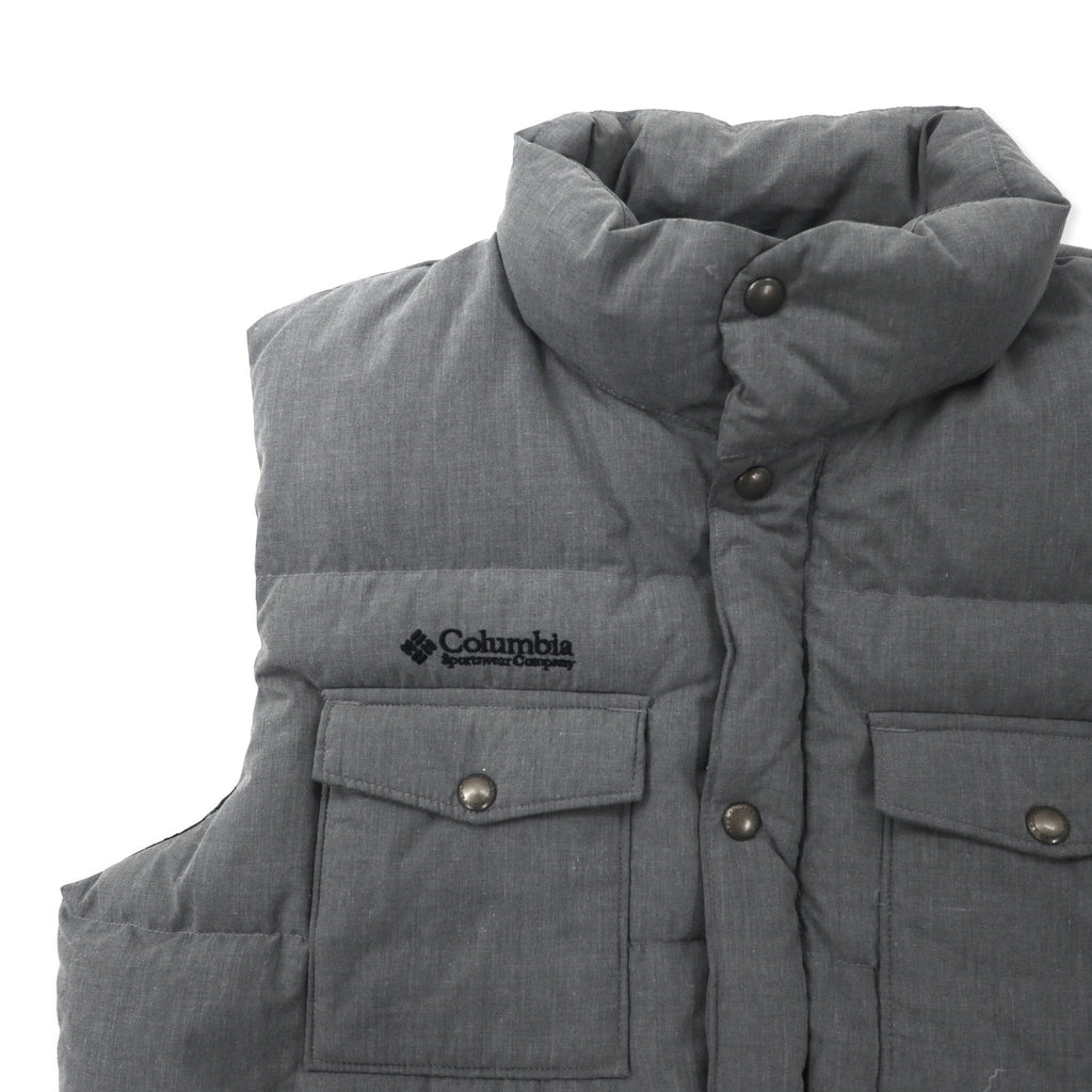 Columbia Gilet Deep Canyon Piumino M Grigio Poliestere Cotone Heather Ridge Cross Idrorepellente Durevole Trattamento Teflon PM1053