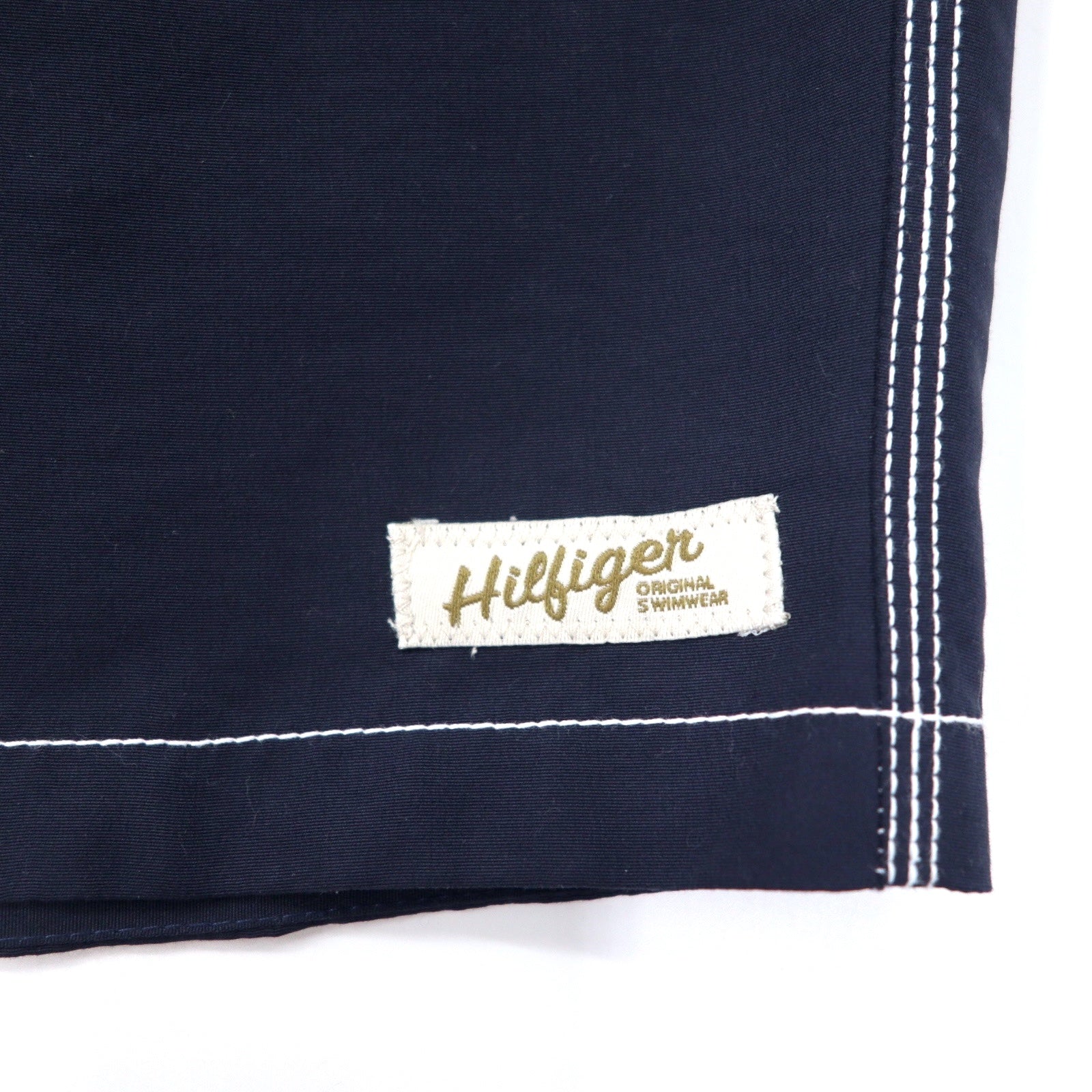 TOMMY HILFIGER pantaloncini corti facili bicolore costume da bagno M beige navy poliestere per mare e piscina