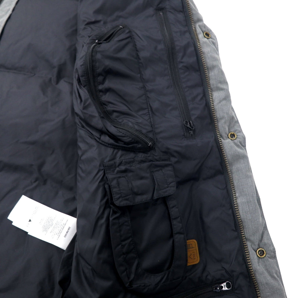 Columbia Gilet Deep Canyon Piumino M Grigio Poliestere Cotone Heather Ridge Cross Idrorepellente Durevole Trattamento Teflon PM1053