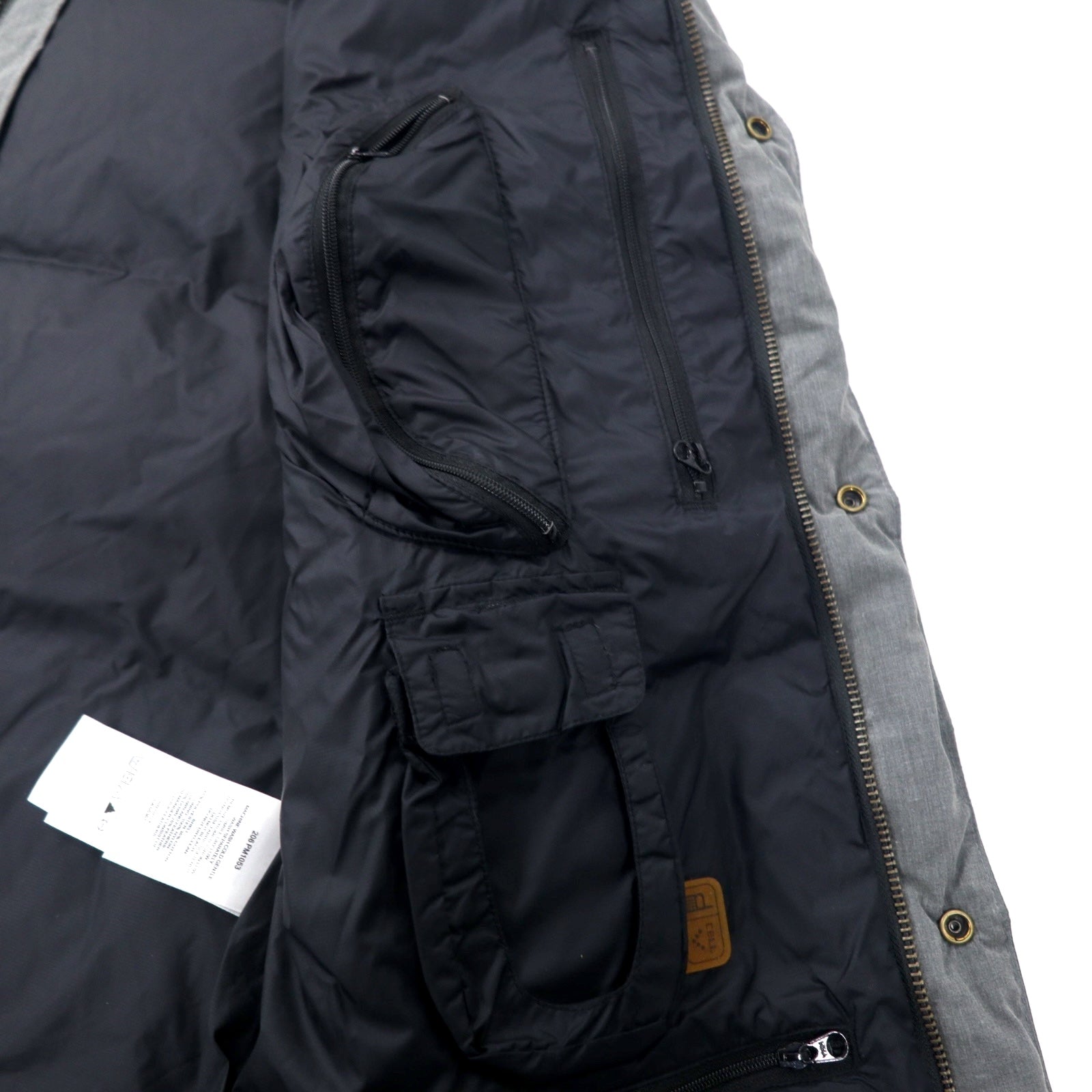 Columbia Gilet Deep Canyon Piumino M Grigio Poliestere Cotone Heather Ridge Cross Idrorepellente Durevole Trattamento Teflon PM1053