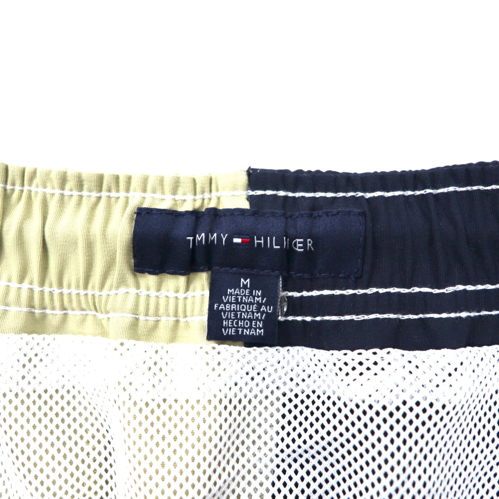 TOMMY HILFIGER pantaloncini corti facili bicolore costume da bagno M beige navy poliestere per mare e piscina