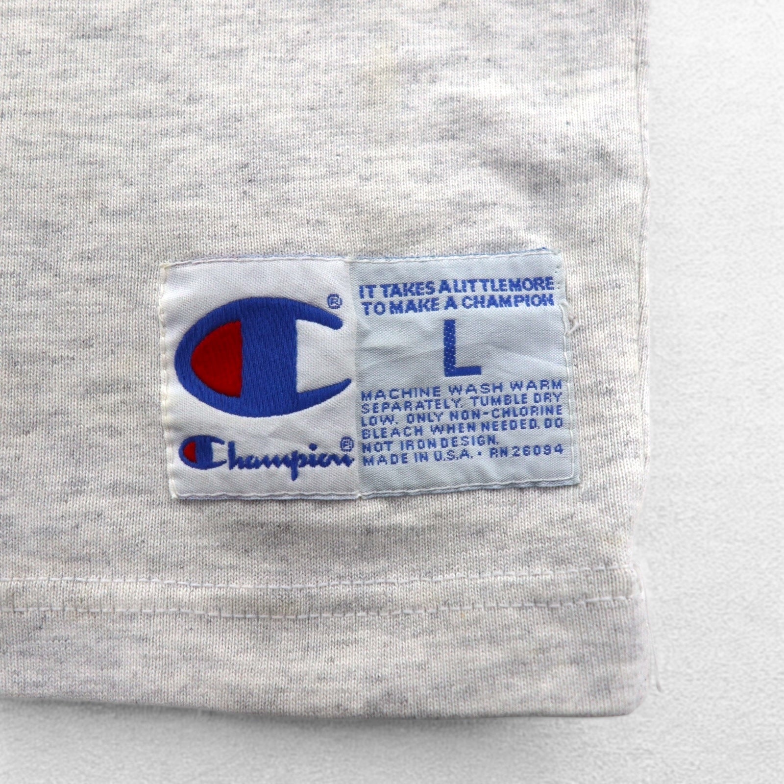 Champion anni '90, made in USA, T-shirt a manica corta oversize, felpa, taglia L, grigio, NCAA Northwestern Football