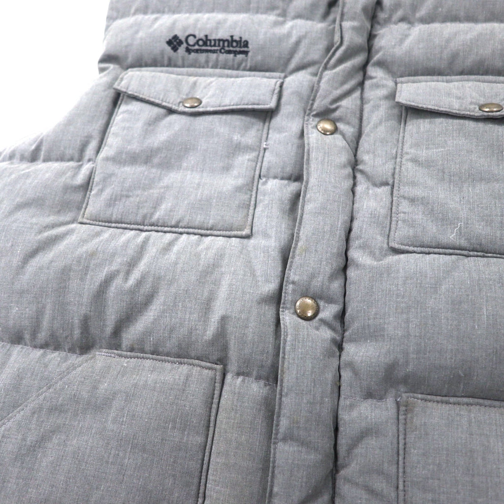 Columbia Gilet Deep Canyon Piumino M Grigio Poliestere Cotone Heather Ridge Cross Idrorepellente Durevole Trattamento Teflon PM1053