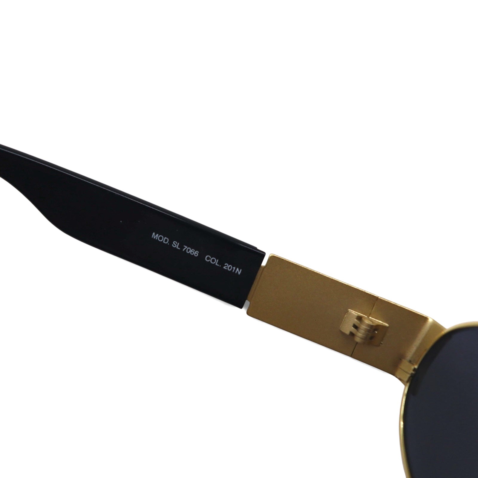 FENDI オーバル サングラス ブラック メタル SL7066 201N FFロゴ イタリア製