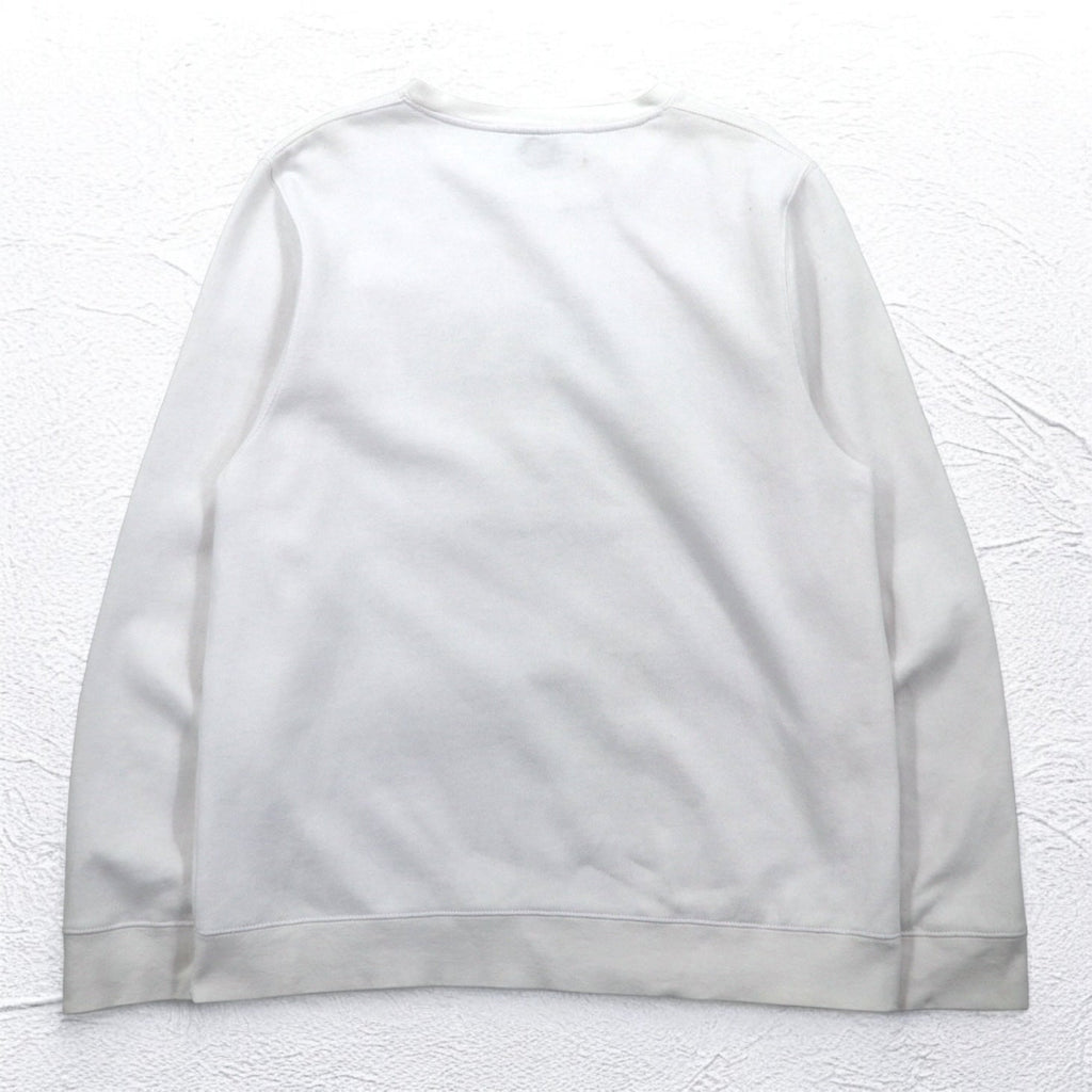 STUSSY USA MADE FELPA CON LOGO AD ARCO XL BIANCO COTONE