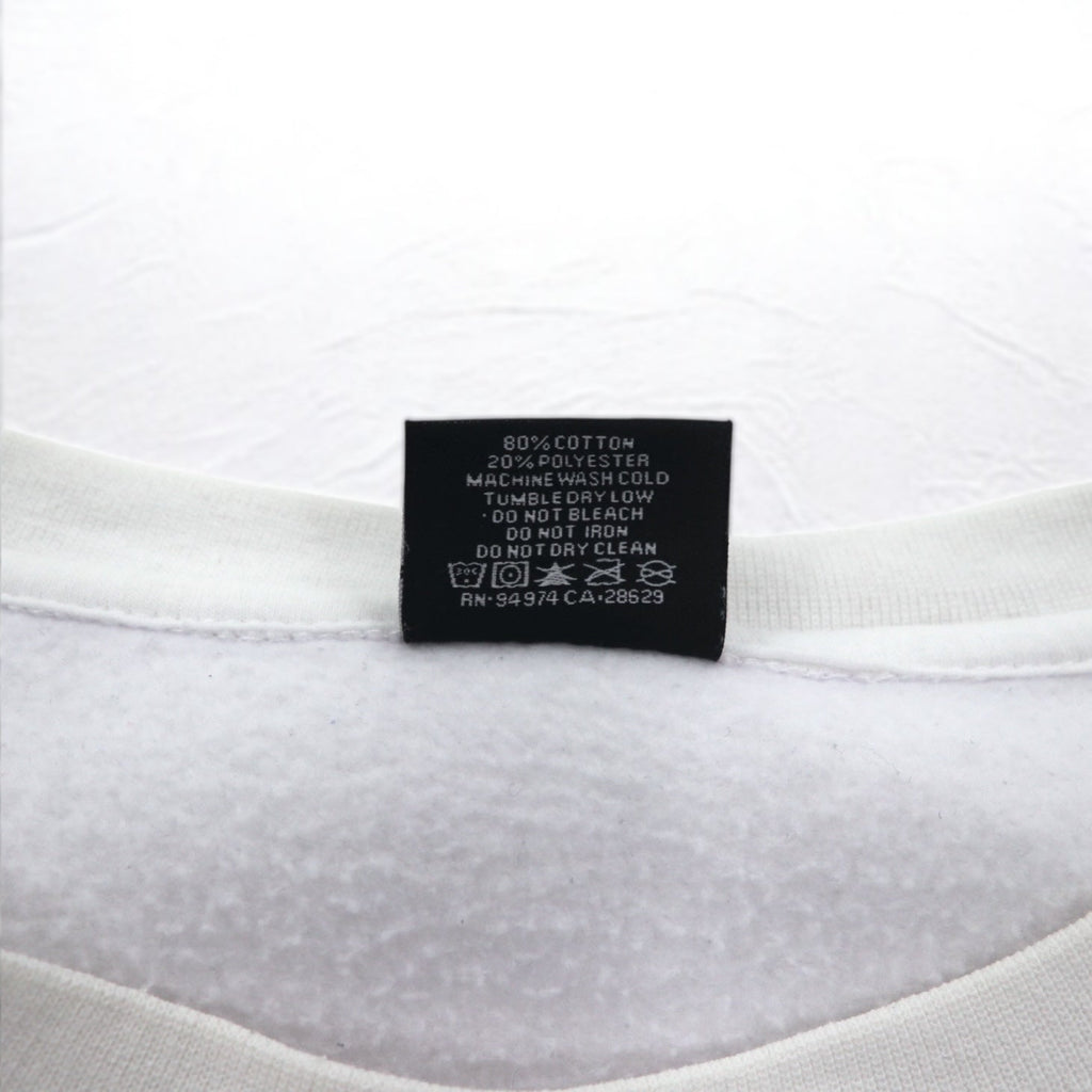 STUSSY USA MADE FELPA CON LOGO AD ARCO XL BIANCO COTONE