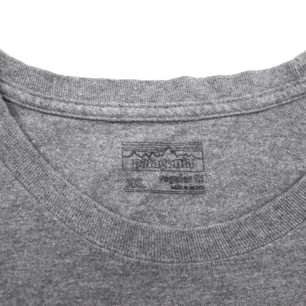 patagonia P-6 ロゴ コットン Tシャツ P-6 Logo Cotton T-Shirt 2XL グレー バックプリント 38906