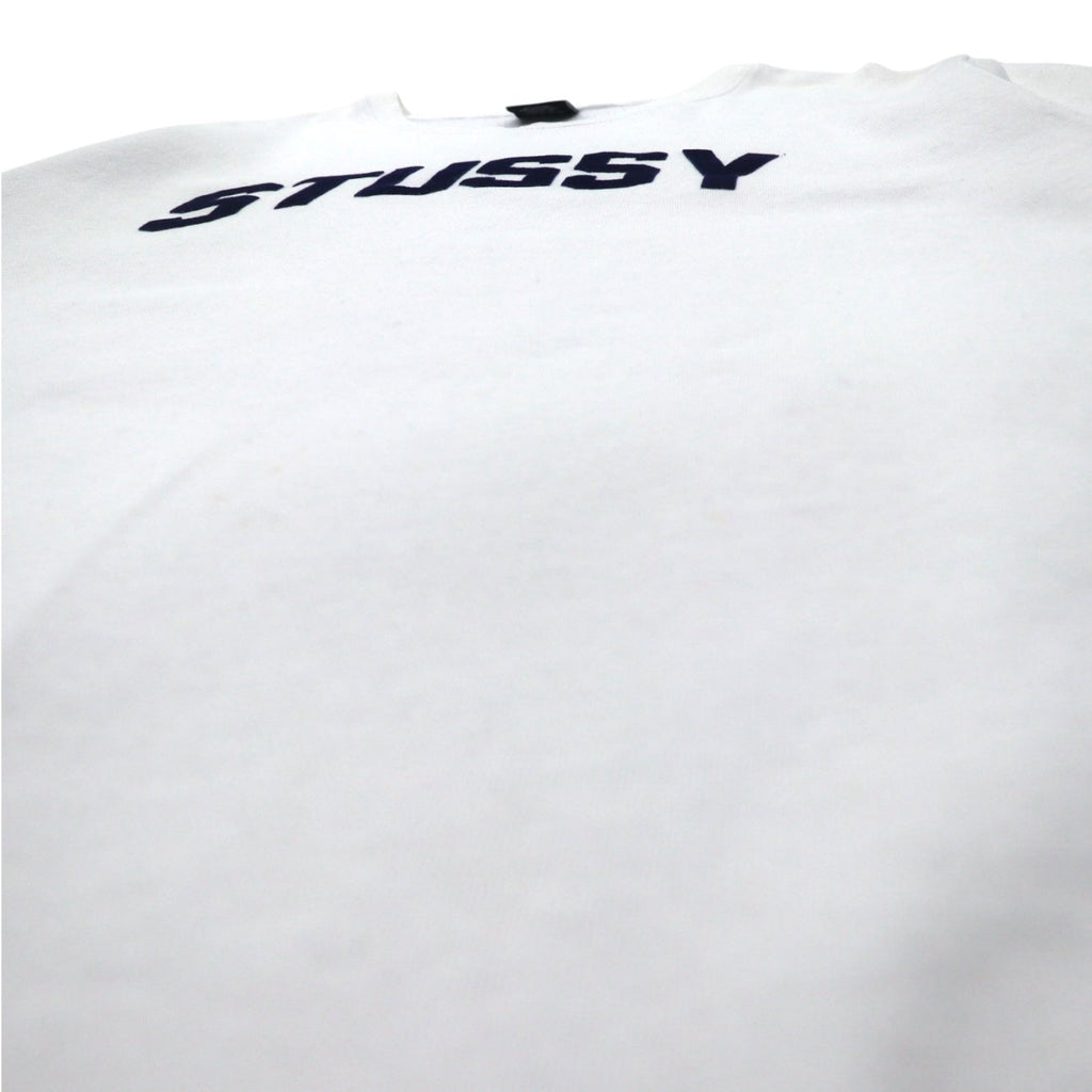 STUSSY USA MADE FELPA CON LOGO AD ARCO XL BIANCO COTONE