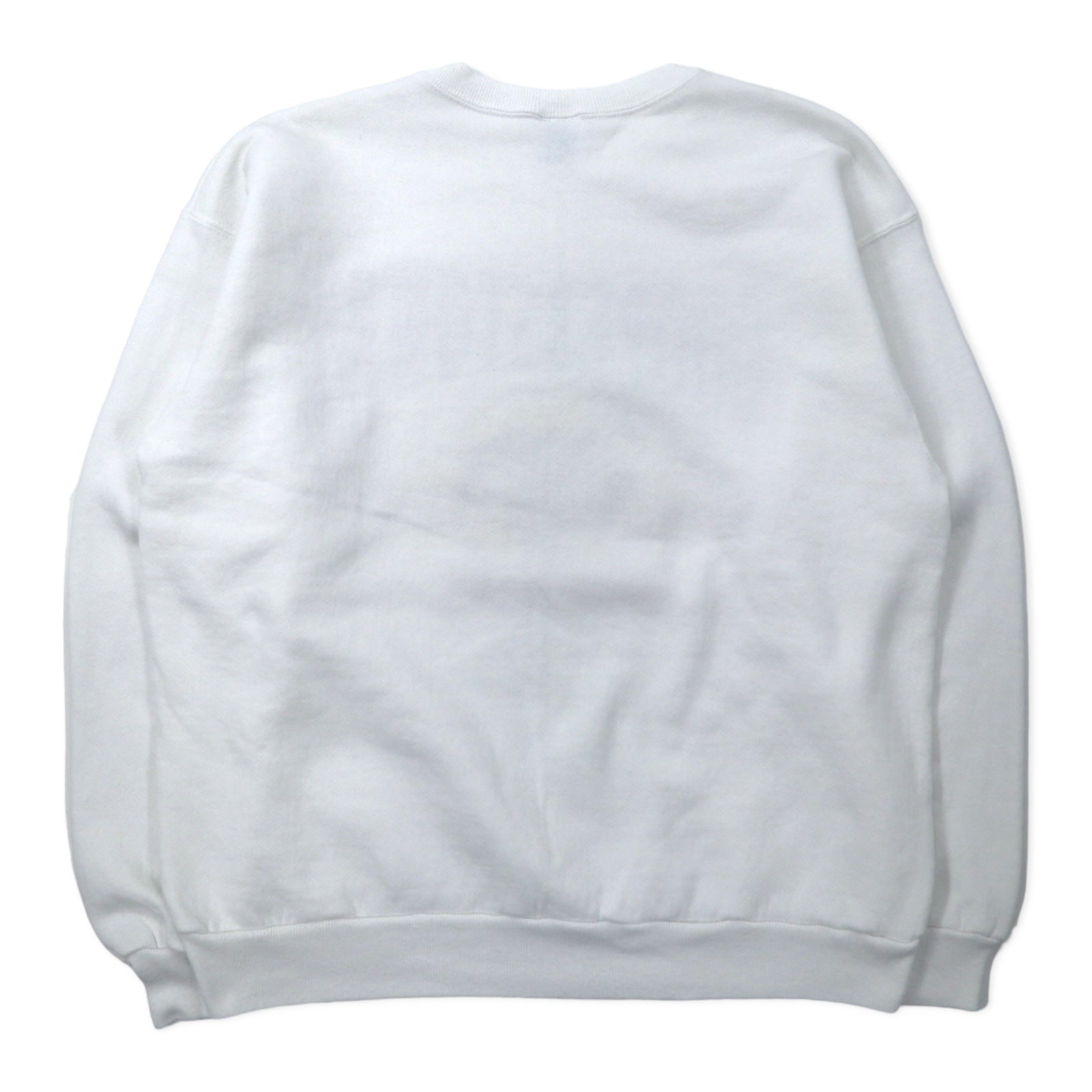 Hanes USA, felpa stampata ACTIVEWEAR anni '90, XL, bianca, in cotone felpato, COOPERSTOWN