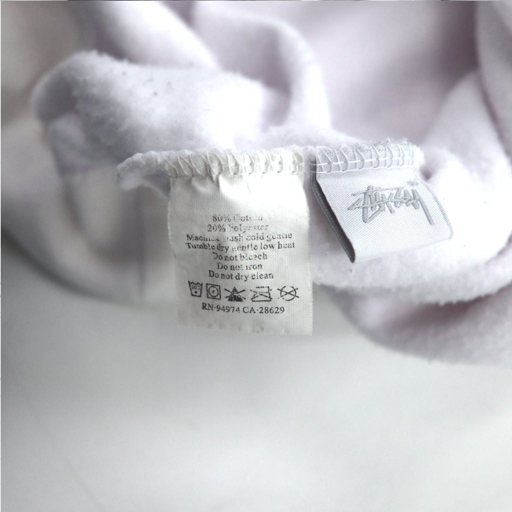 STUSSY USA MADE FELPA CON LOGO AD ARCO XL BIANCO COTONE