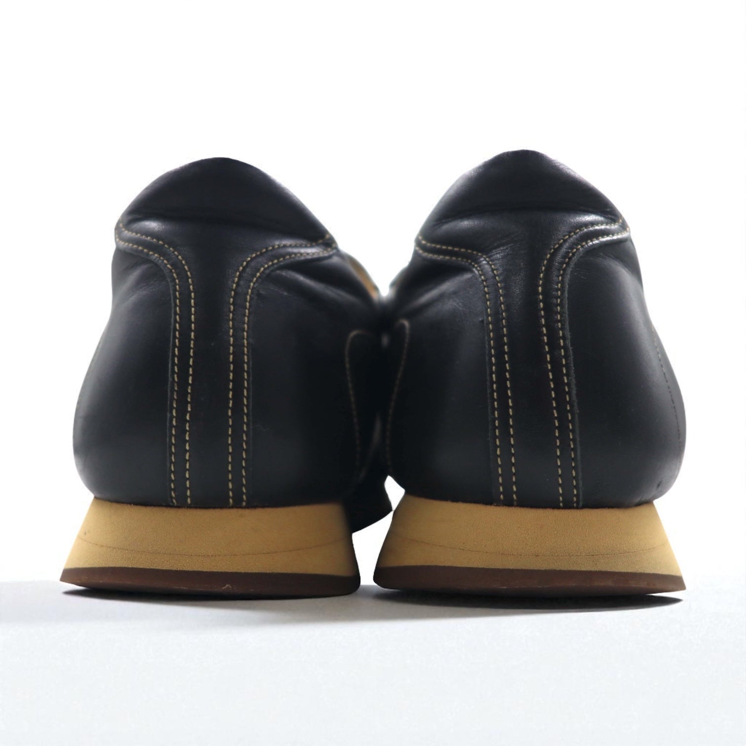 BURBERRY カーフレザー ローカットスニーカー 26.5cm ブラック BU1340