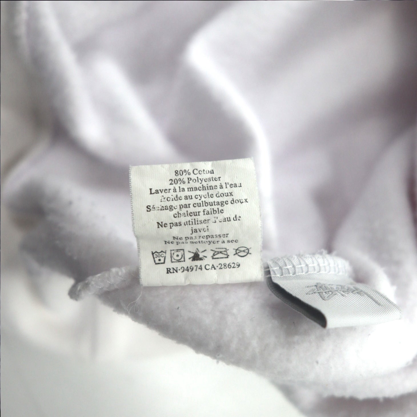 STUSSY USA MADE FELPA CON LOGO AD ARCO XL BIANCO COTONE