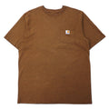 Carhartt T-shirt girocollo manica corta taschino, vestibilità ampia L Marrone Cotone LOOSE FIT