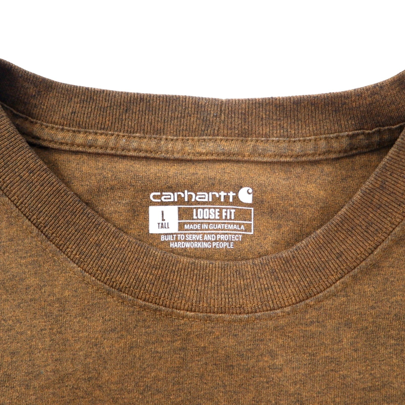 Carhartt T-shirt girocollo manica corta taschino, vestibilità ampia L Marrone Cotone LOOSE FIT