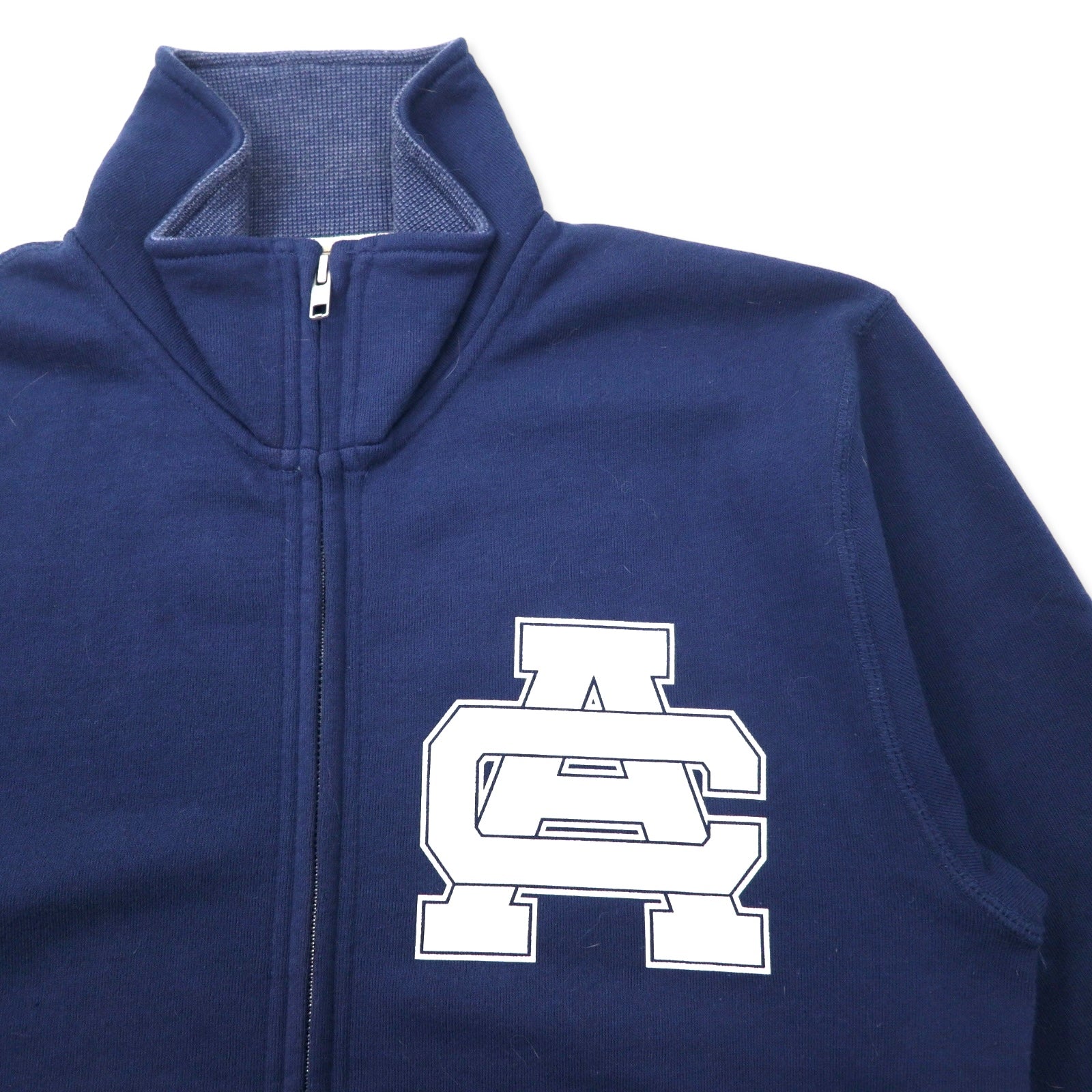 AVIREX CORP Stand Zip Jacket Felpa M Navy Cotone Stampa logo posteriore CORPS STAND ZIP JACKET 6153527