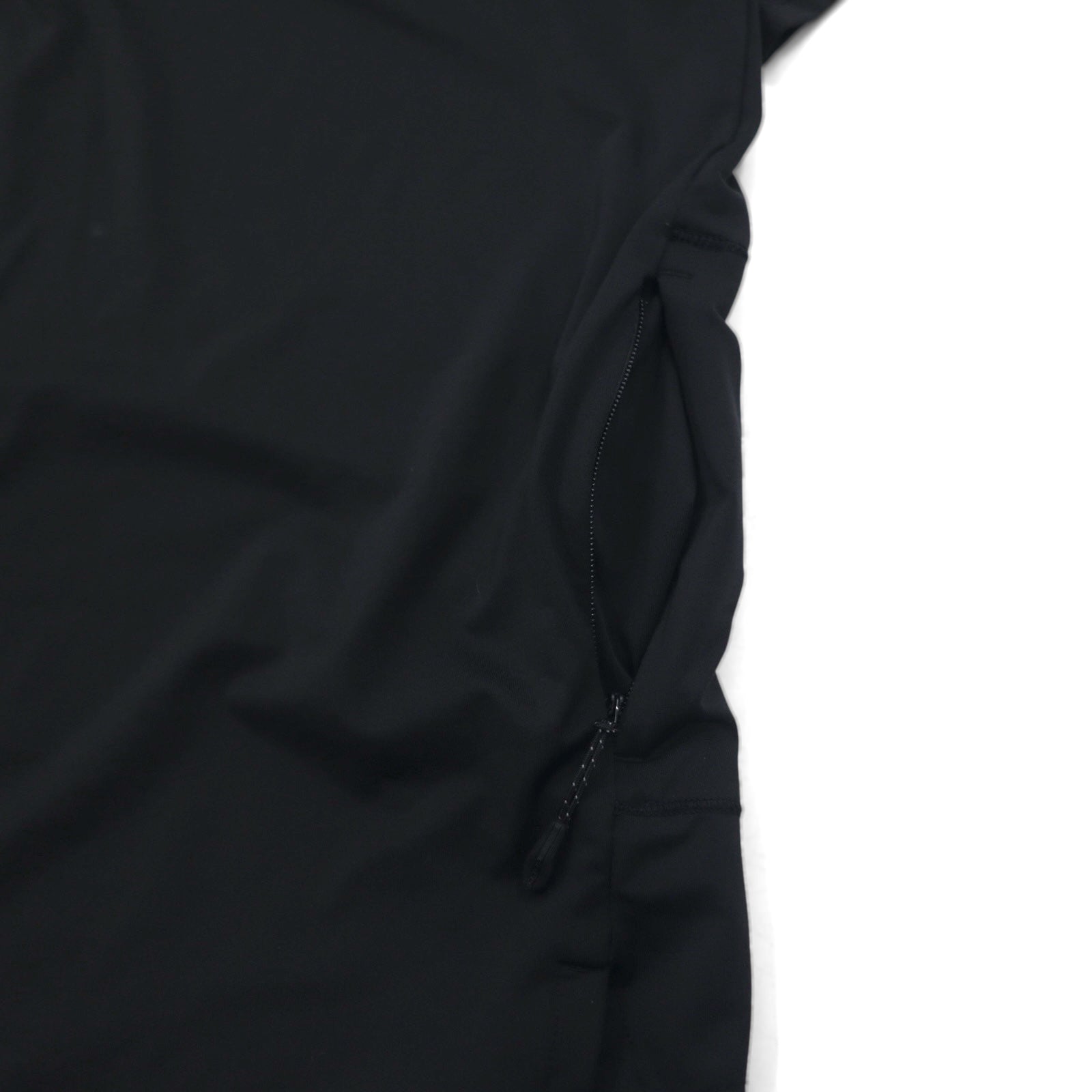 POLO RALPH LAUREN T-shirt performance Dry-Fit L nera mezza zip tasche laterali
