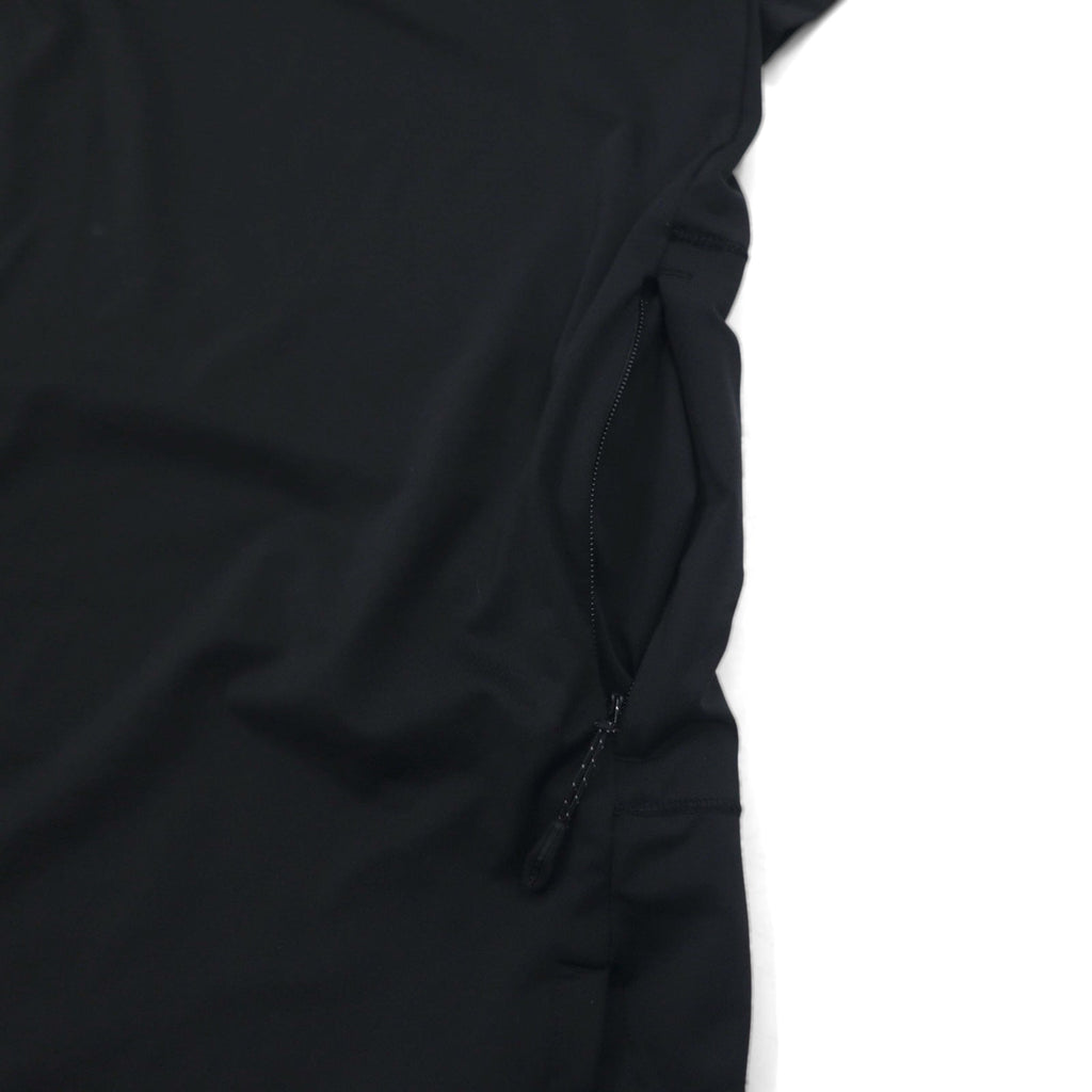 POLO RALPH LAUREN T-shirt performance Dry-Fit L nera mezza zip tasche laterali