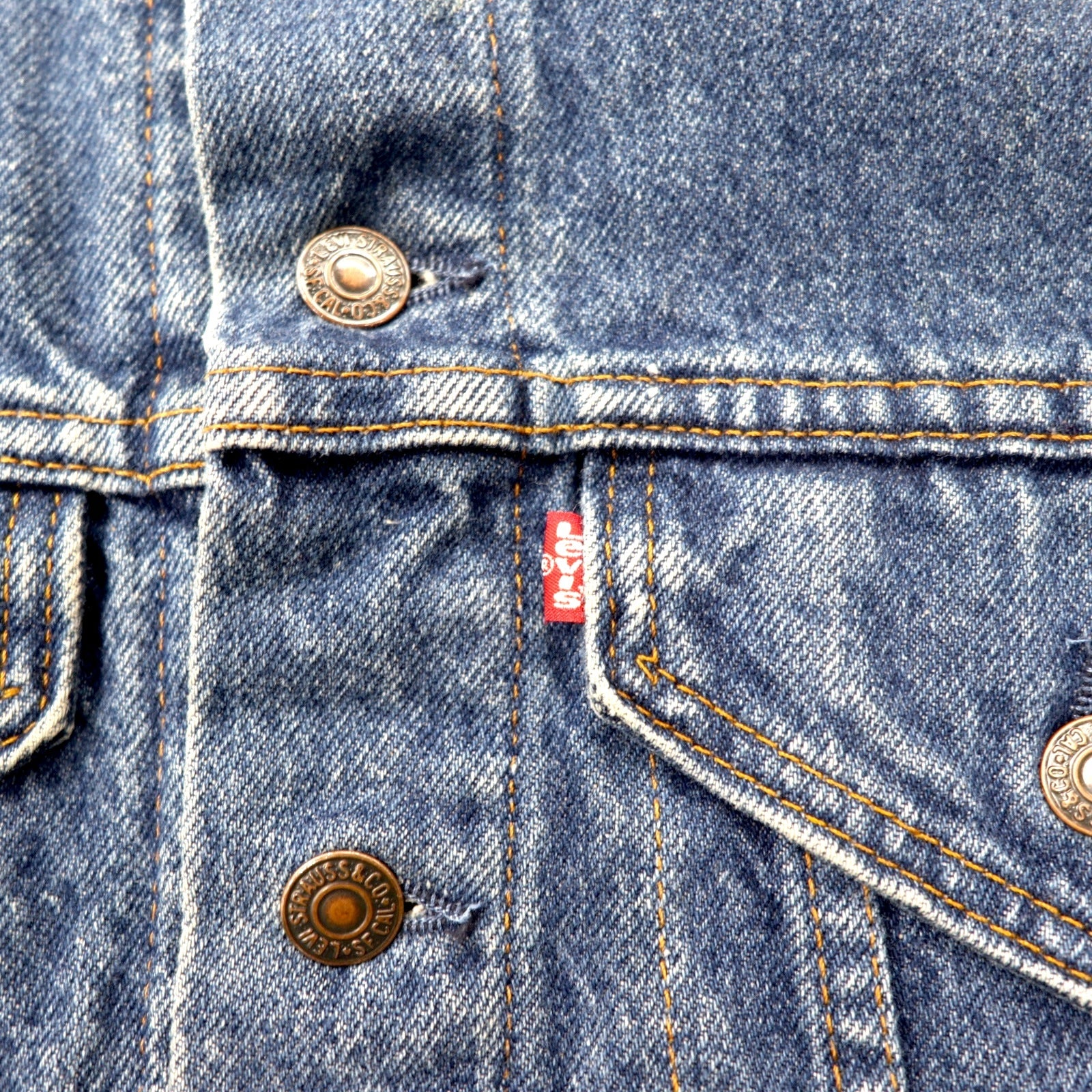 Levi's USA製 80年代 デニムジャケット Gジャン XL ブルー コットン ボタン裏527 ブランケット ネルライナー 57529 0408