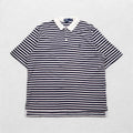 Polo by Ralph Lauren 90年代 ピマコットン ボーダー ポロシャツ XL ホワイト ネイビー スモールポニー刺繍