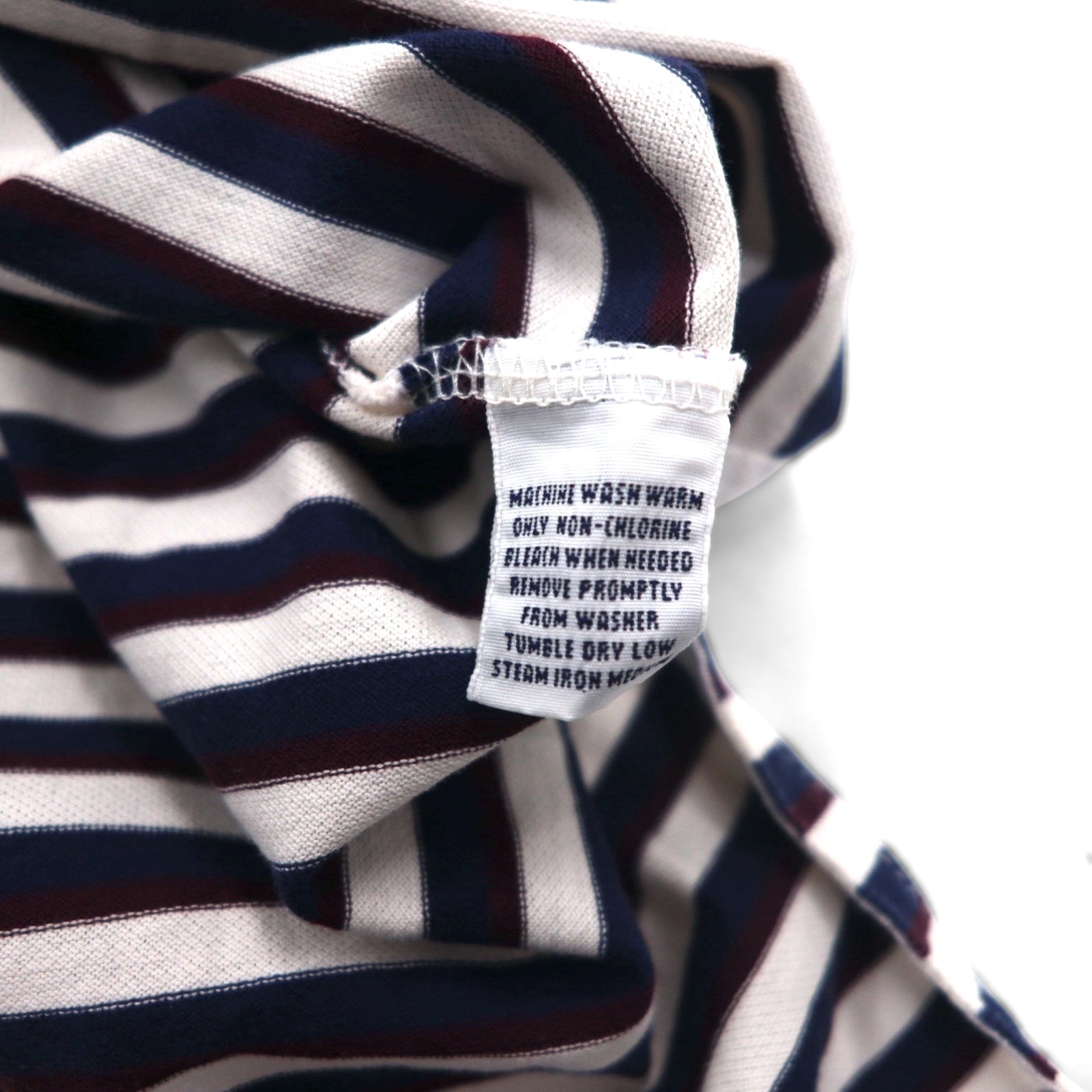 Polo by Ralph Lauren anni '90, polo a righe in cotone Pima, taglia XL, bianca e blu navy, ricamo piccolo pony