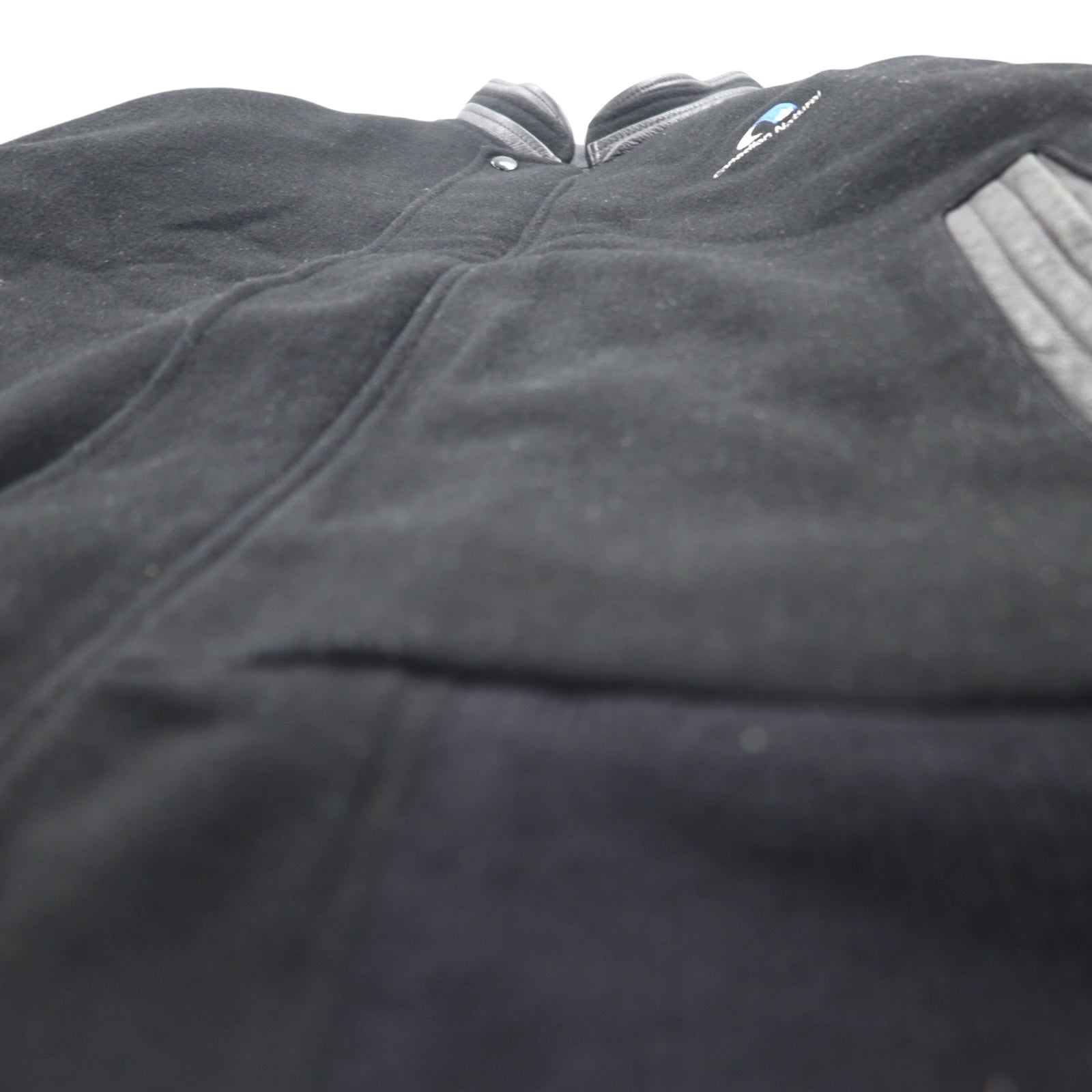 Anni '90 CANADA SPORTS WEAR Giubbotto college in lana e pelle, taglia XL, colore nero, logo ricamato Canadian Natural