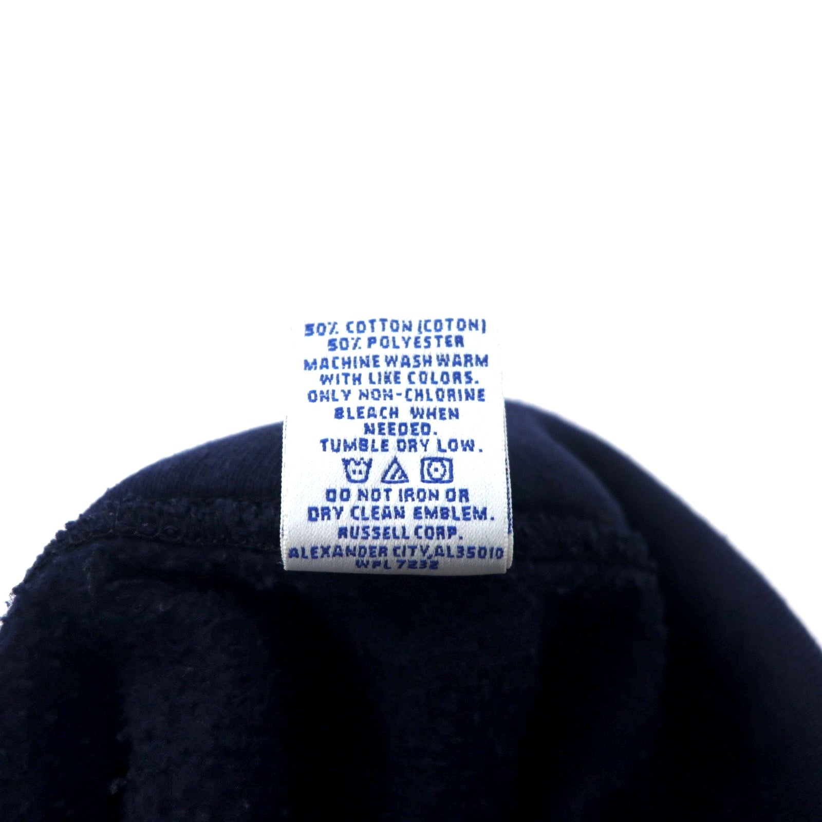 RUSSELL ATHLETIC Anni '90 College Felpa con cappuccio M Blu navy Cotone CLARION UNIVERSITY Made in Mexico