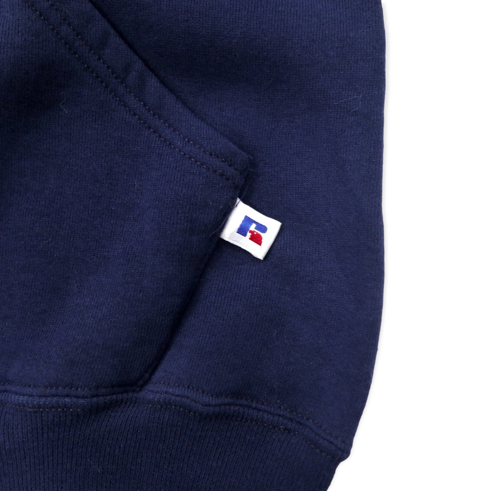 RUSSELL ATHLETIC Anni '90 College Felpa con cappuccio M Blu navy Cotone CLARION UNIVERSITY Made in Mexico