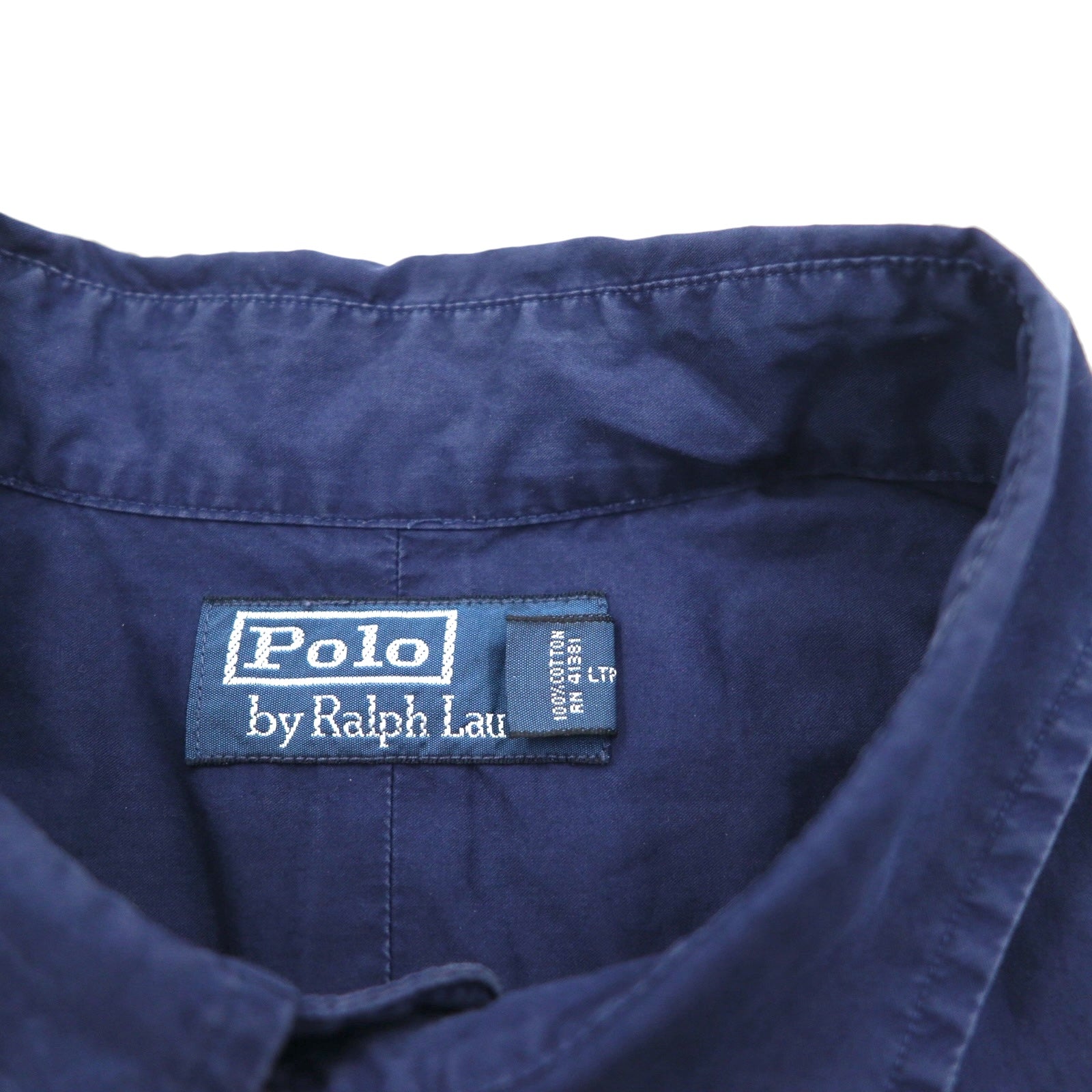 Polo by Ralph Lauren anni '90 camicia a maniche corte XL blu navy cotone taschino sul petto