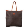 CELINE borsa tote marrone fantasia Macadam PVC pelle JMB12 vintage made in Italy