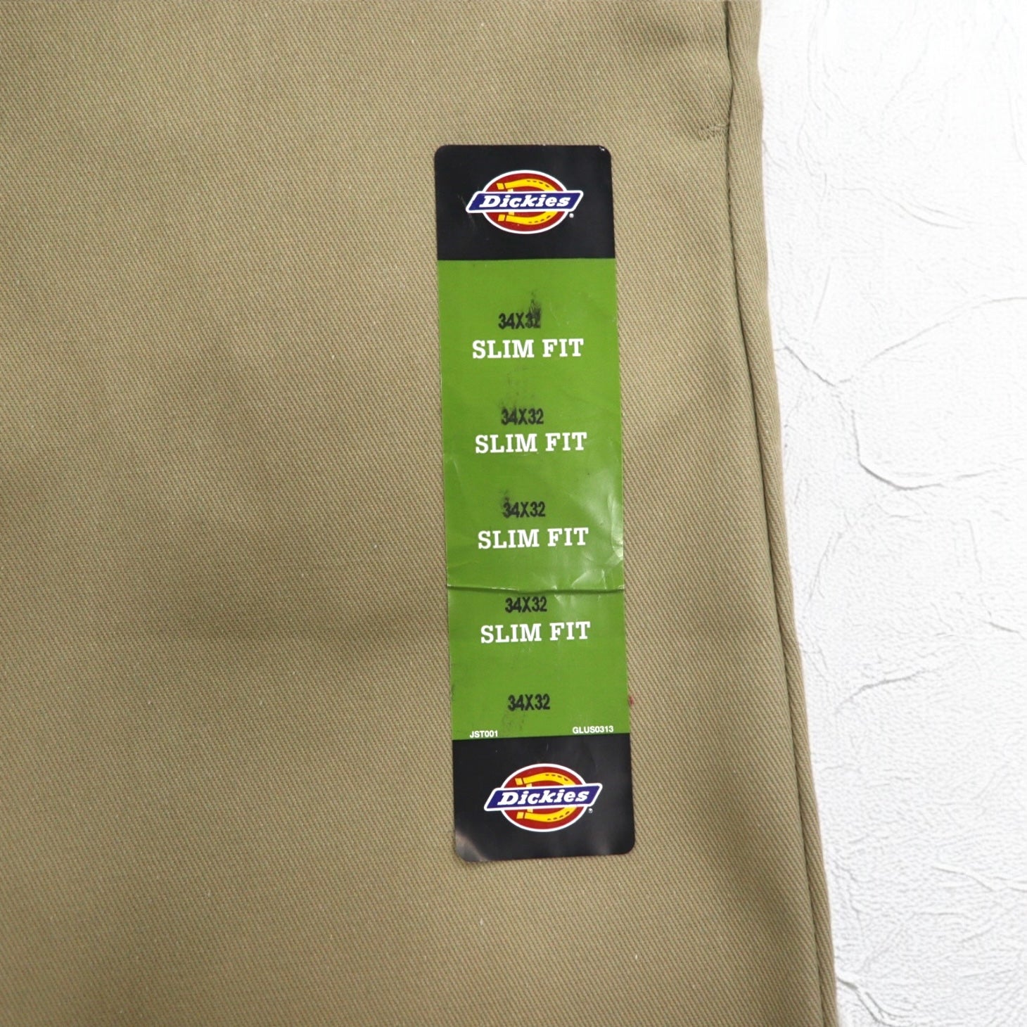 Dickies Pantaloni Chino da Lavoro L Beige Slim Straight WP873KH Honduras Nuovo con etichette
