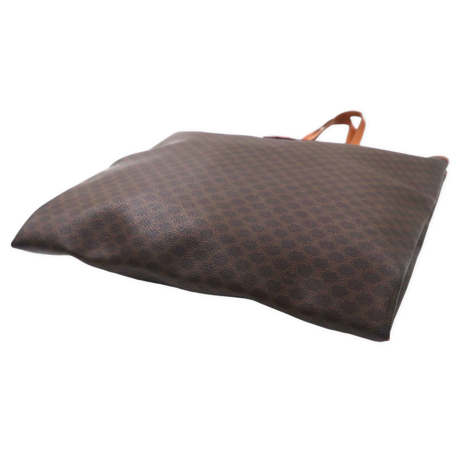 CELINE borsa tote marrone fantasia Macadam PVC pelle JMB12 vintage made in Italy
