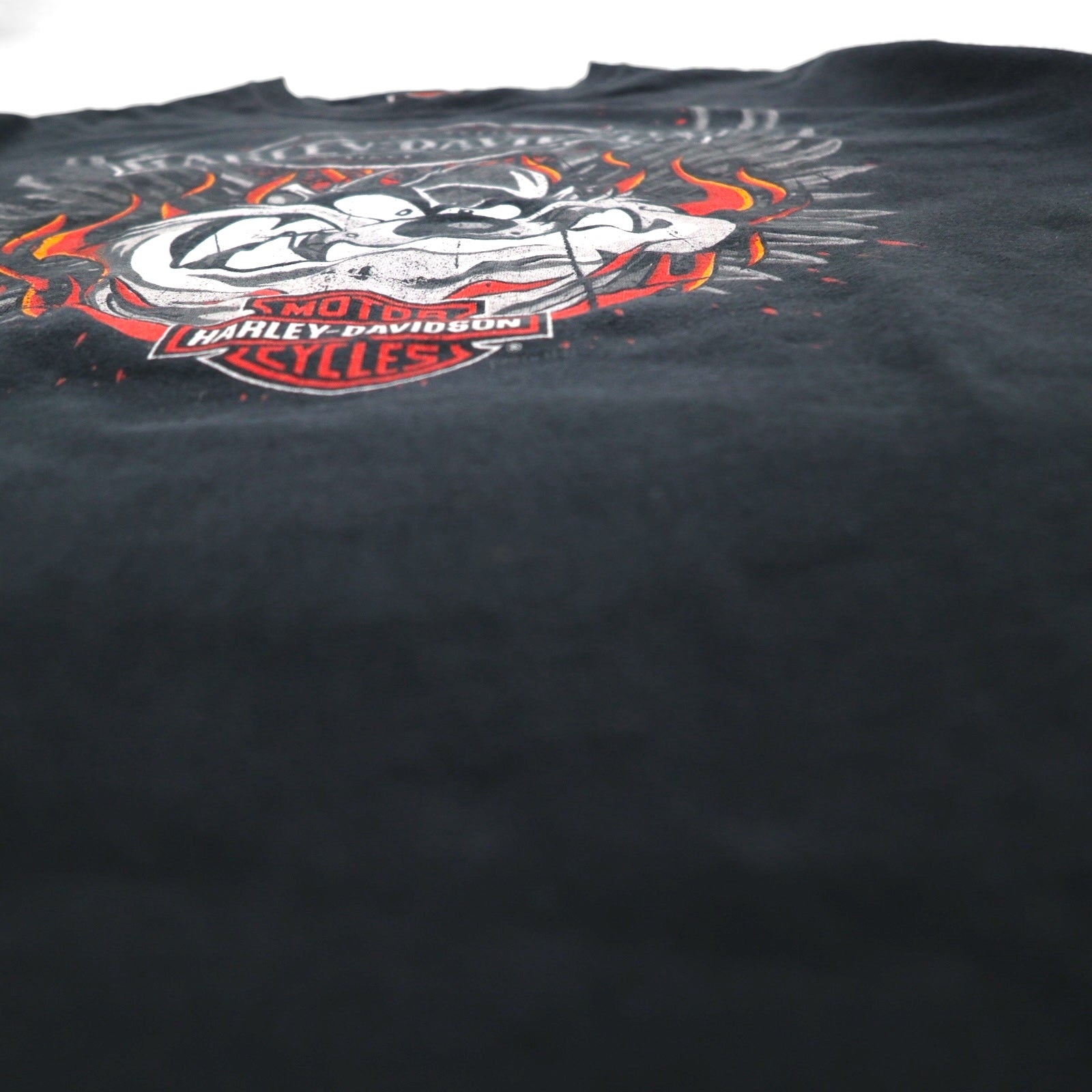 HARLEY DAVIDSON × Warner Bros. Looney Tunes T-shirt 2XL Nera Stampa Grafica diavolo della Tasmania DILLON BROTHERS Made in Honduras