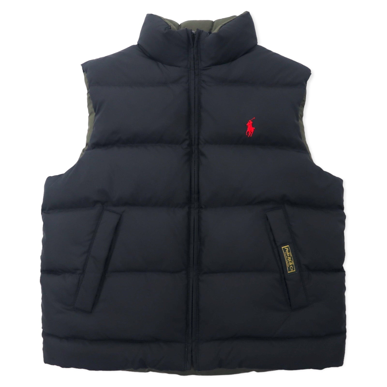 Polo by Ralph Lauren Gilet reversibile in piumino M Cachi Nero Poliestere 381 BLEEKER Ricamo Small Pony