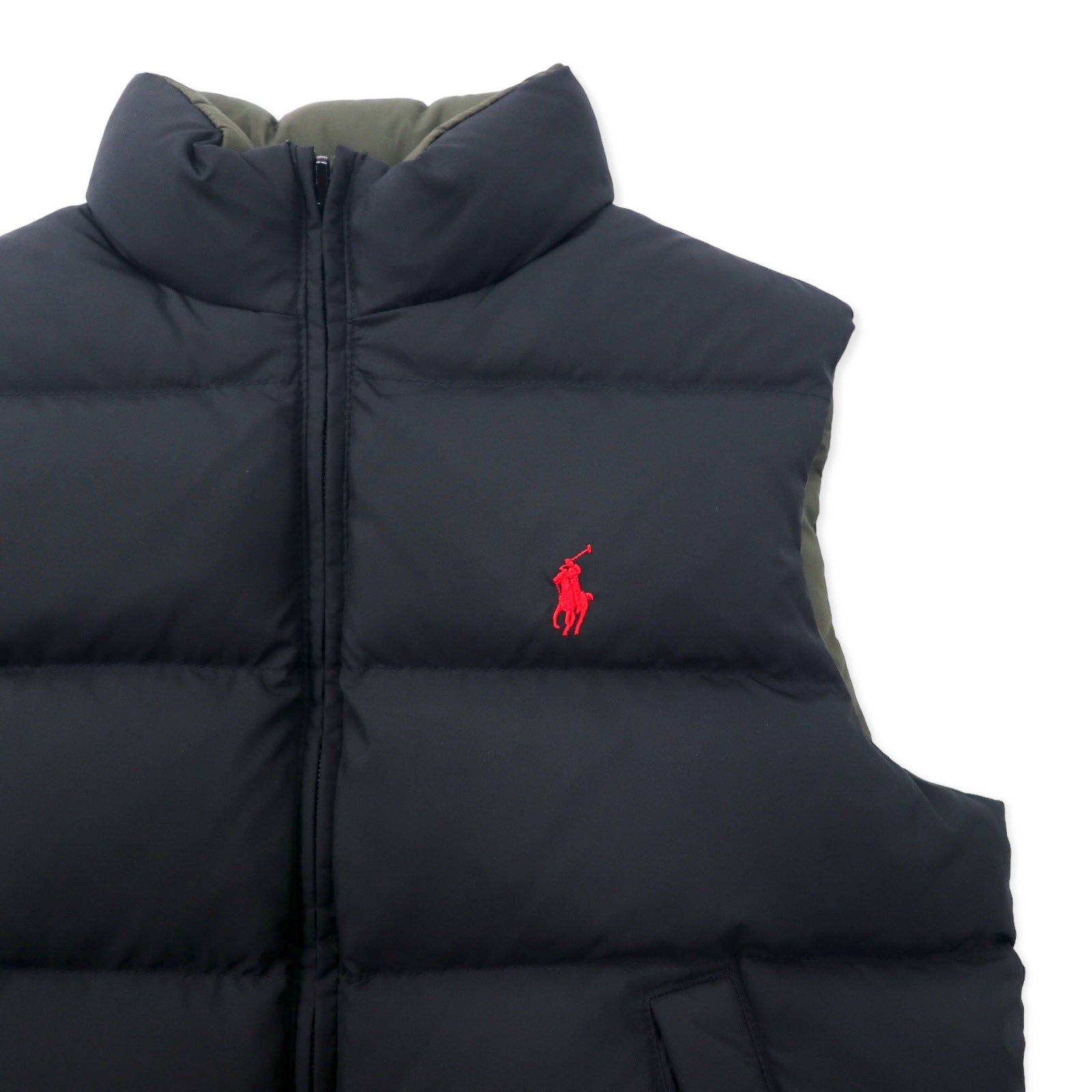Polo by Ralph Lauren Gilet reversibile in piumino M Cachi Nero Poliestere 381 BLEEKER Ricamo Small Pony