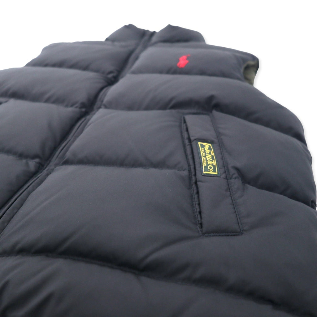 Polo by Ralph Lauren Gilet reversibile in piumino M Cachi Nero Poliestere 381 BLEEKER Ricamo Small Pony