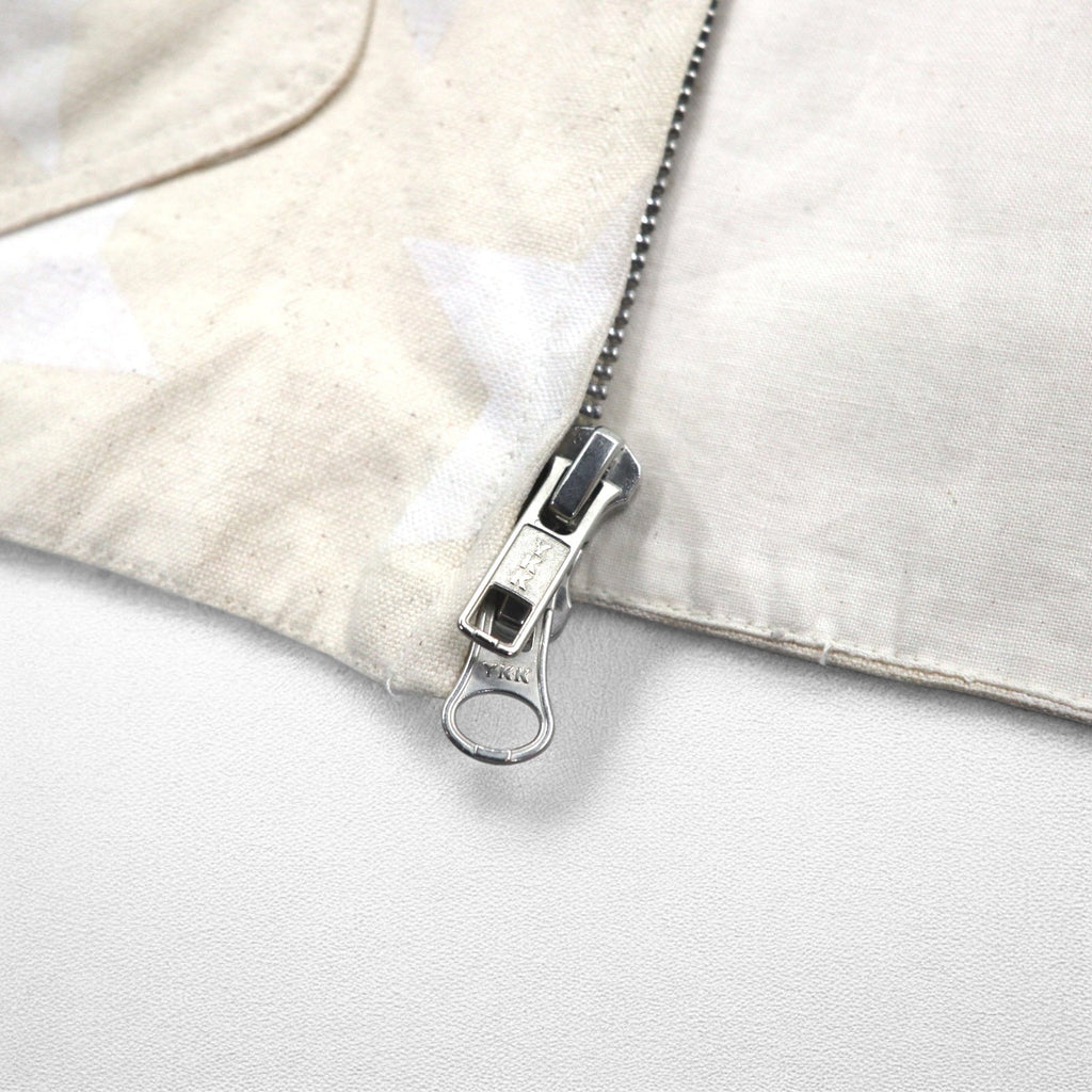 AiE (Nepenthes) USA Dsd Vest - 9oz Star M Cream fantasia a stelle tasche doppia cerniera