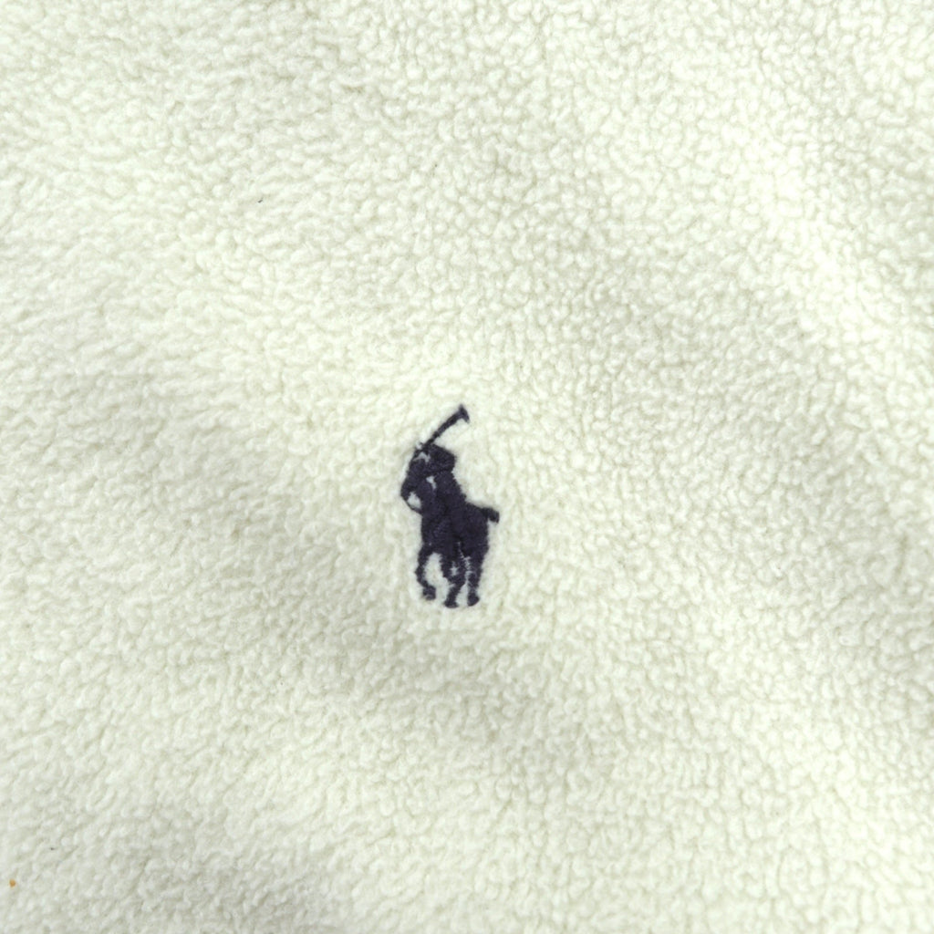 Polo Ralph Lauren 90年代 ジップパーカー フリースジャケット M ホワイト スモールポニー刺繍