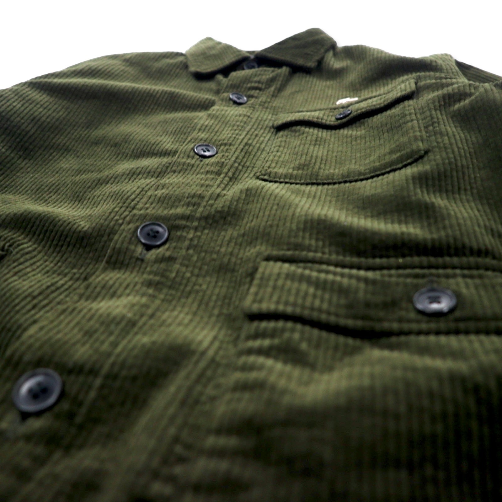 LACOSTE Giacca a camicia oversize in velluto a coste 48 marrone cotone Giacca ampia in velluto a coste oversize BH028E Made in Japan