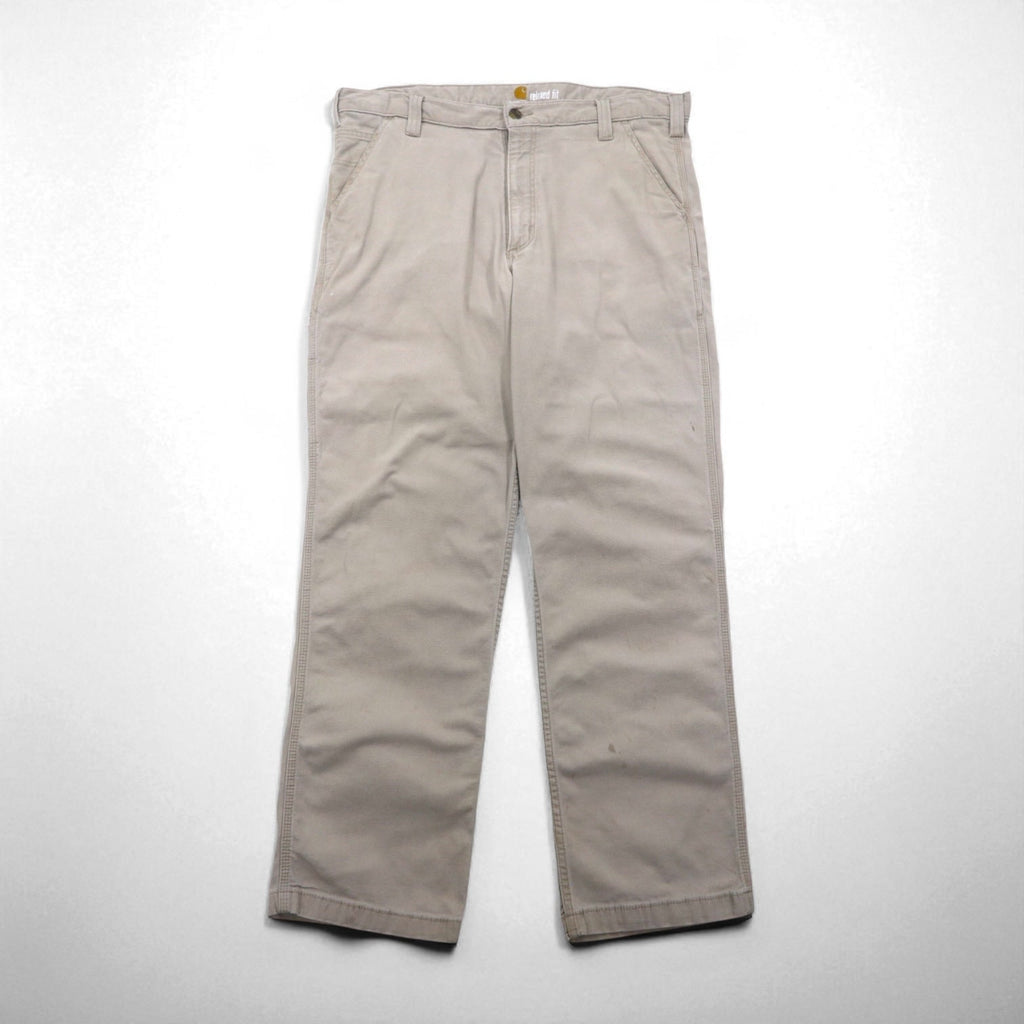 carhartt チノ ワークパンツ XL ベージュ コットン RELAXED FIT 102291 232