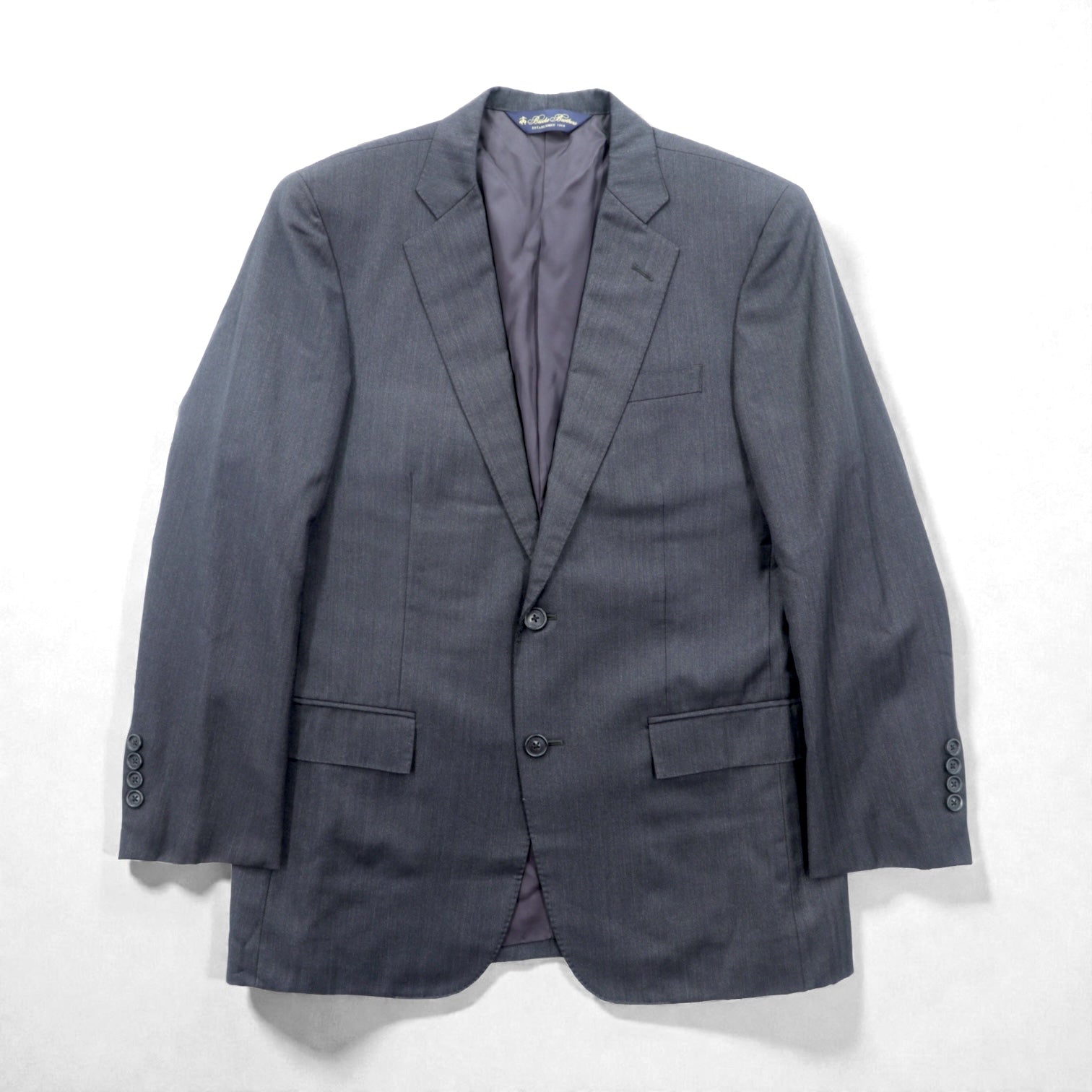 Brooks Brothers 2B テーラードジャケット ブレザー M グレー CANONICO ウール