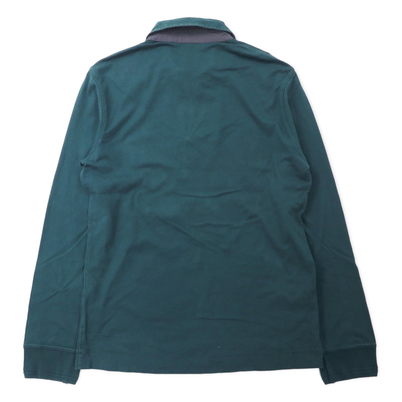 Paul Smith Polo a maniche lunghe con colletto aperto M verde cotone stampa floreale made in Japan