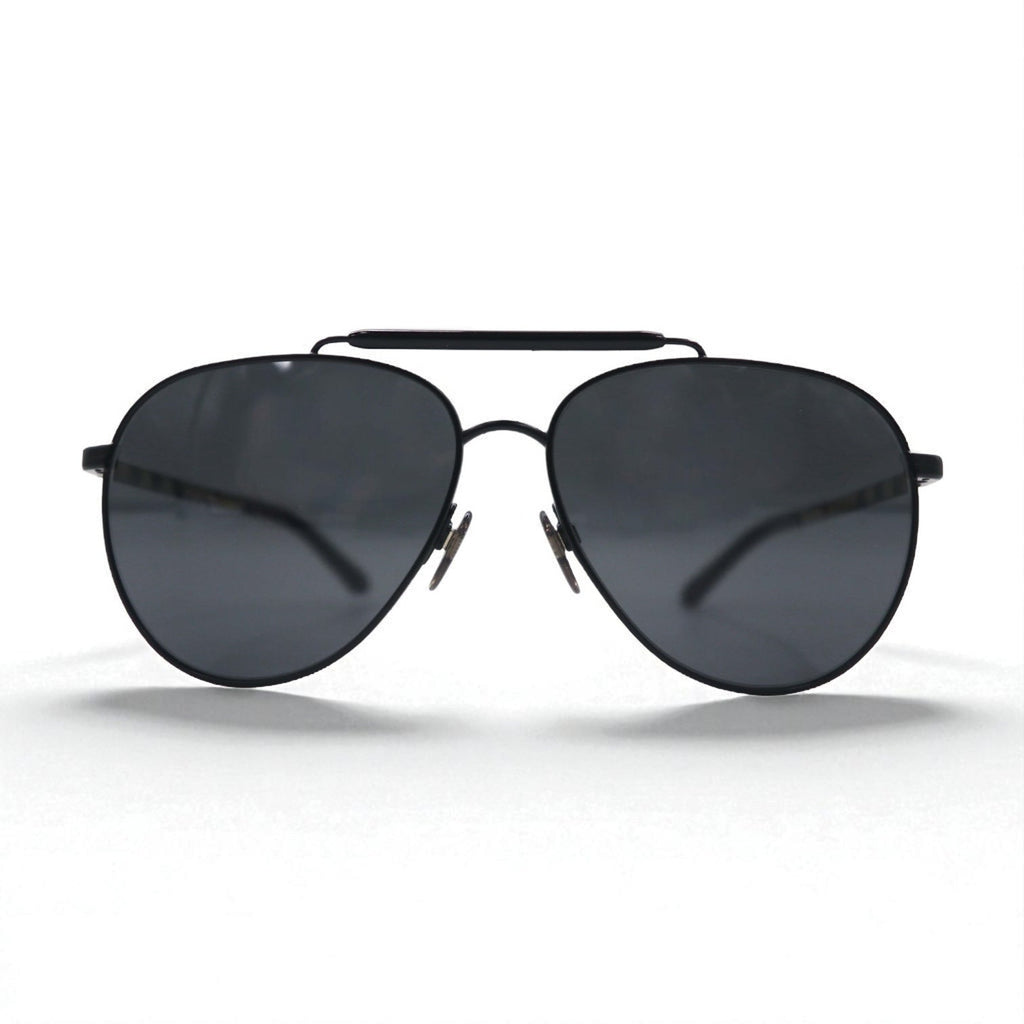 BURBERRY ダブルブリッジ ティアドロップ サングラス メタルフレーム B3097 1007/5V 59-14 145 3N ノバチェック イタリア製