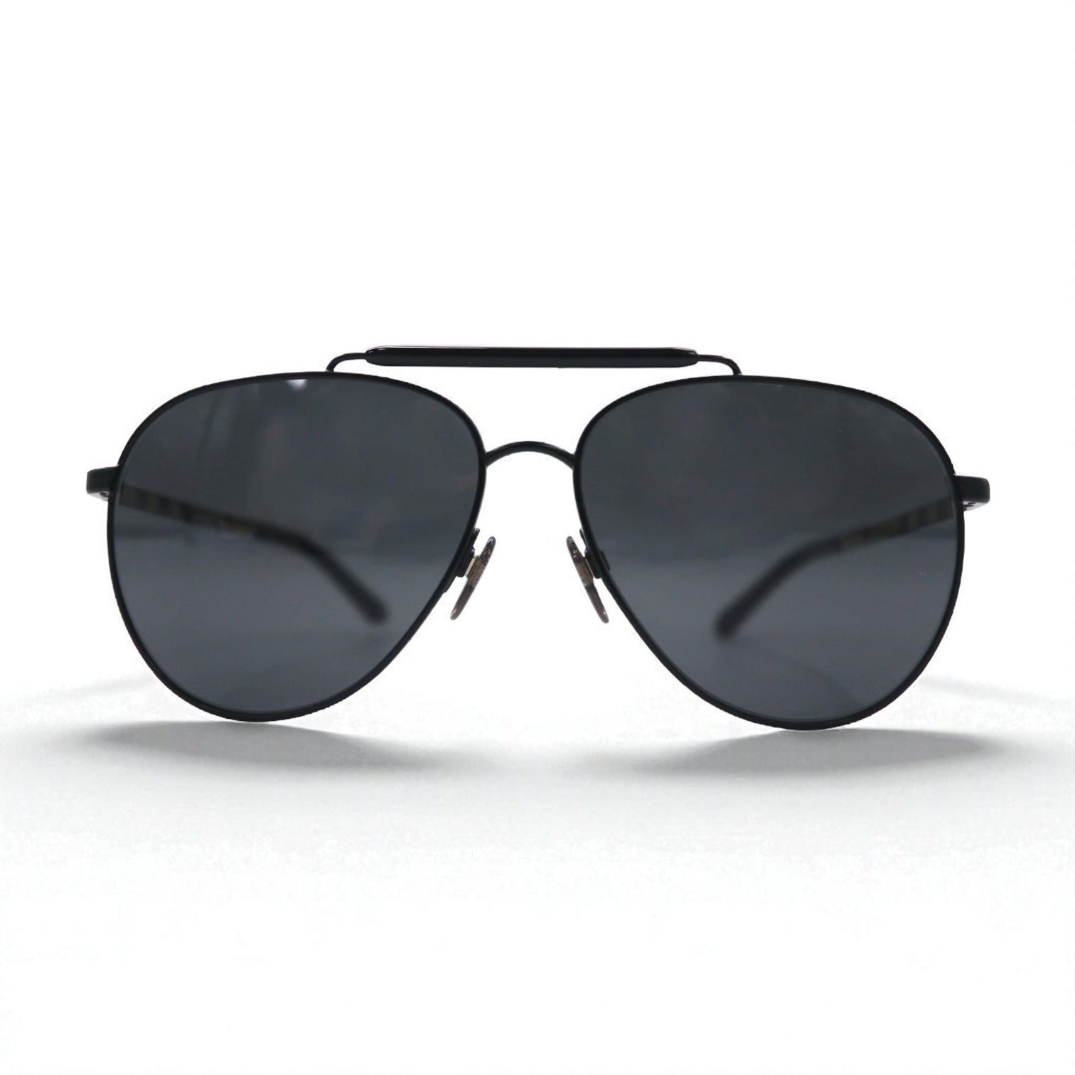 BURBERRY ダブルブリッジ ティアドロップ サングラス メタルフレーム B3097 1007/5V 59-14 145 3N ノバチェック イタリア製