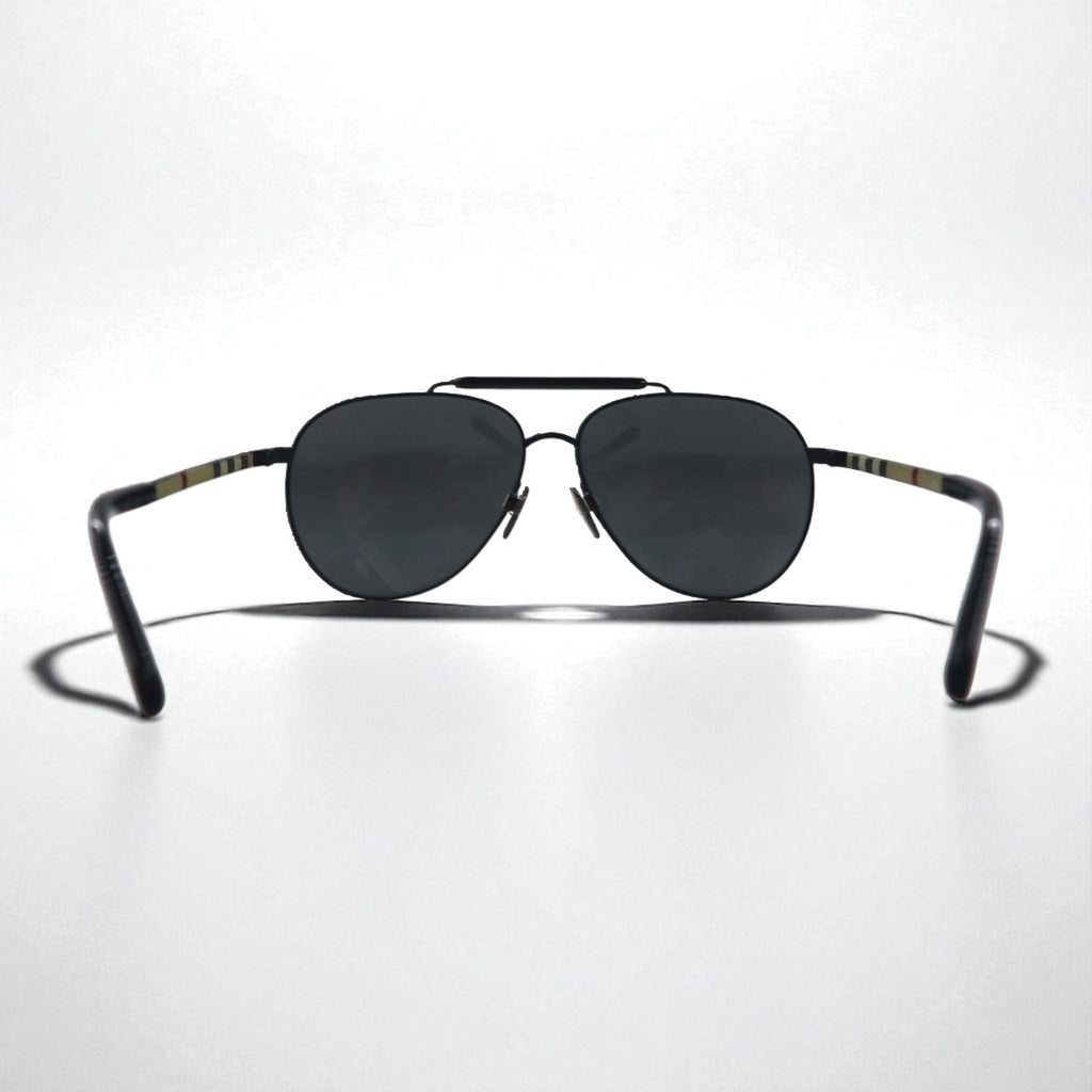 BURBERRY ダブルブリッジ ティアドロップ サングラス メタルフレーム B3097 1007/5V 59-14 145 3N ノバチェック イタリア製