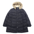 LAUREN RALPH LAUREN Aライン ダウンコート XXL ブラック ポリエステル ファー フード着脱式