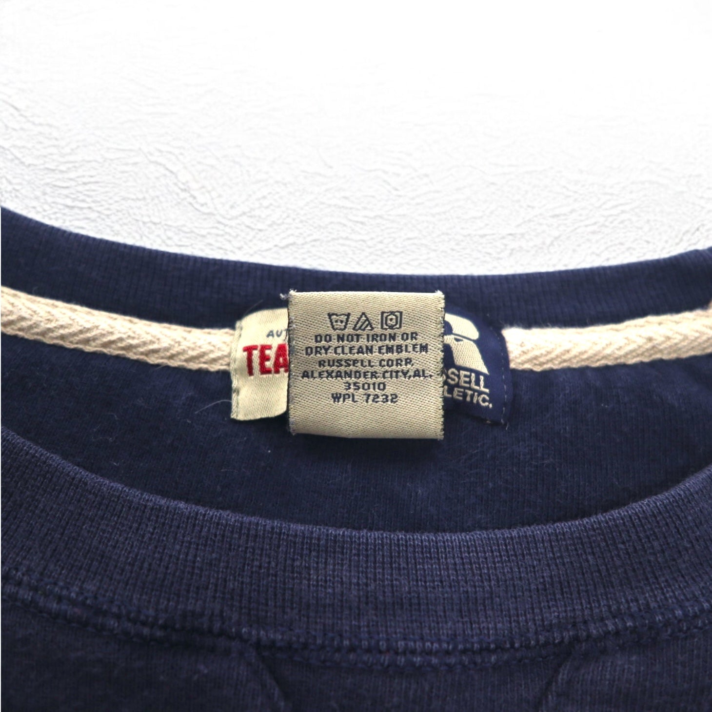 RUSSELLE ATHLETIC 90年代 TEAM ISSUE カレッジ スウェット L ネイビー 前V RYAN RAIDER BASEBALL 2段プリント メキシコ戦