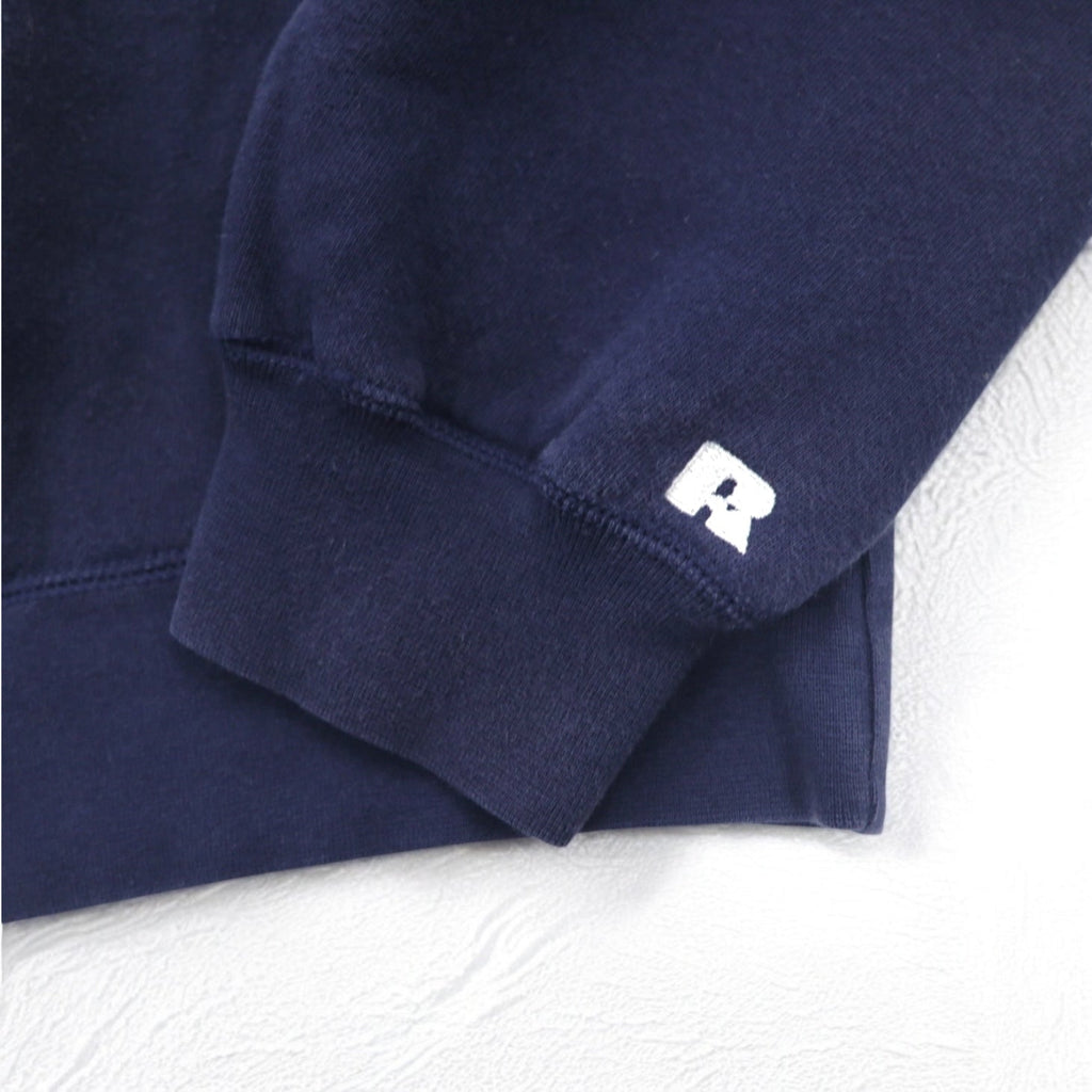 RUSSELLE ATHLETIC 90年代 TEAM ISSUE カレッジ スウェット L ネイビー 前V RYAN RAIDER BASEBALL 2段プリント メキシコ戦