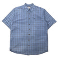 Carhartt - Camicia a maniche corte relaxed fit, taglia XL TALL, a quadri blu in cotone, taglia grande