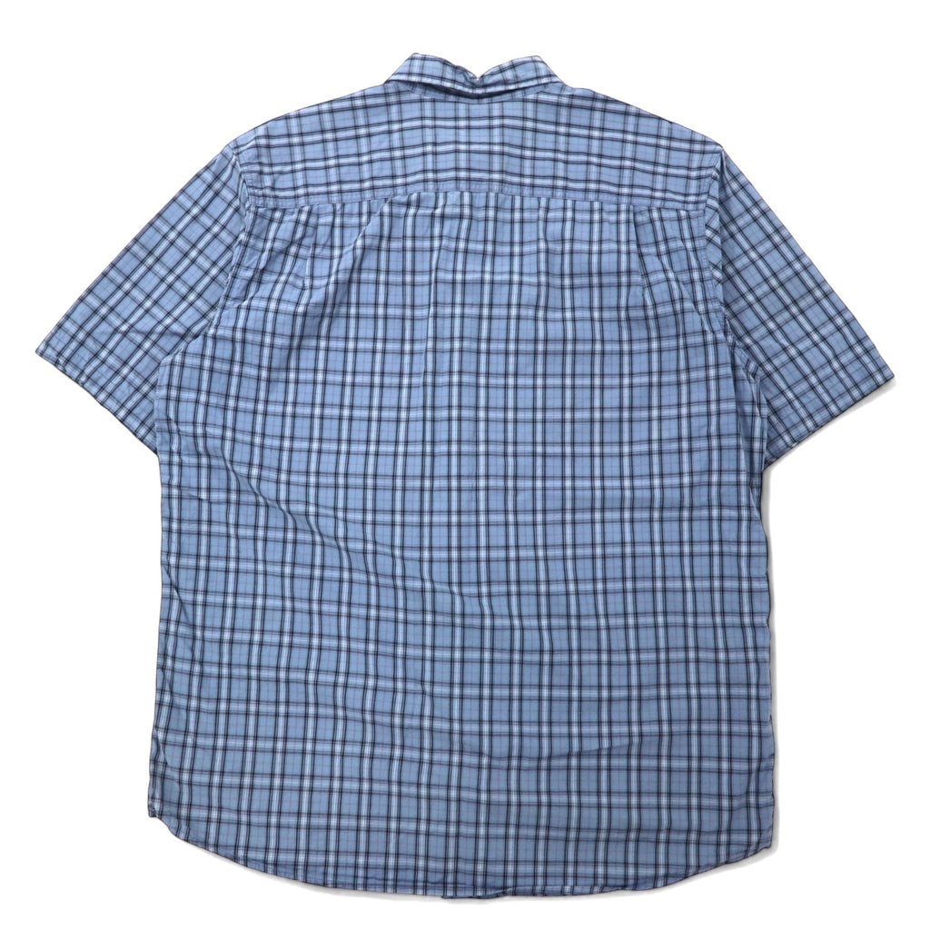 Carhartt - Camicia a maniche corte relaxed fit, taglia XL TALL, a quadri blu in cotone, taglia grande